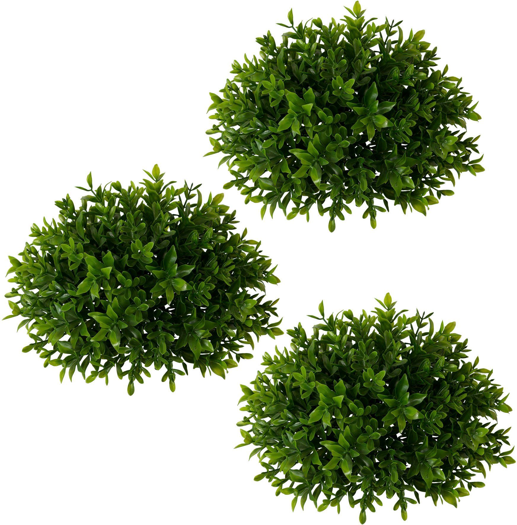 cm, Set Creativ Buchsbaumhalbkugel, green, 10 3er Höhe Kunstpflanze