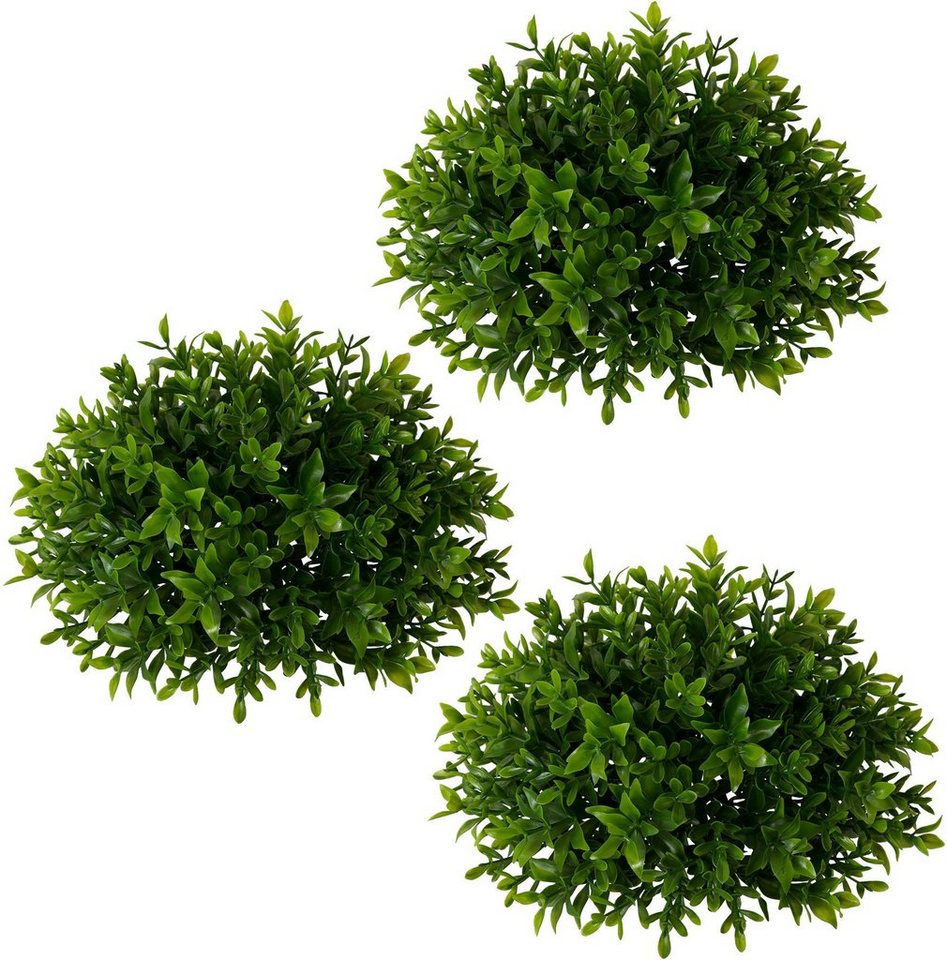 Kunstpflanze Buchsbaumhalbkugel, Creativ green, Höhe 10 cm, 3er Set