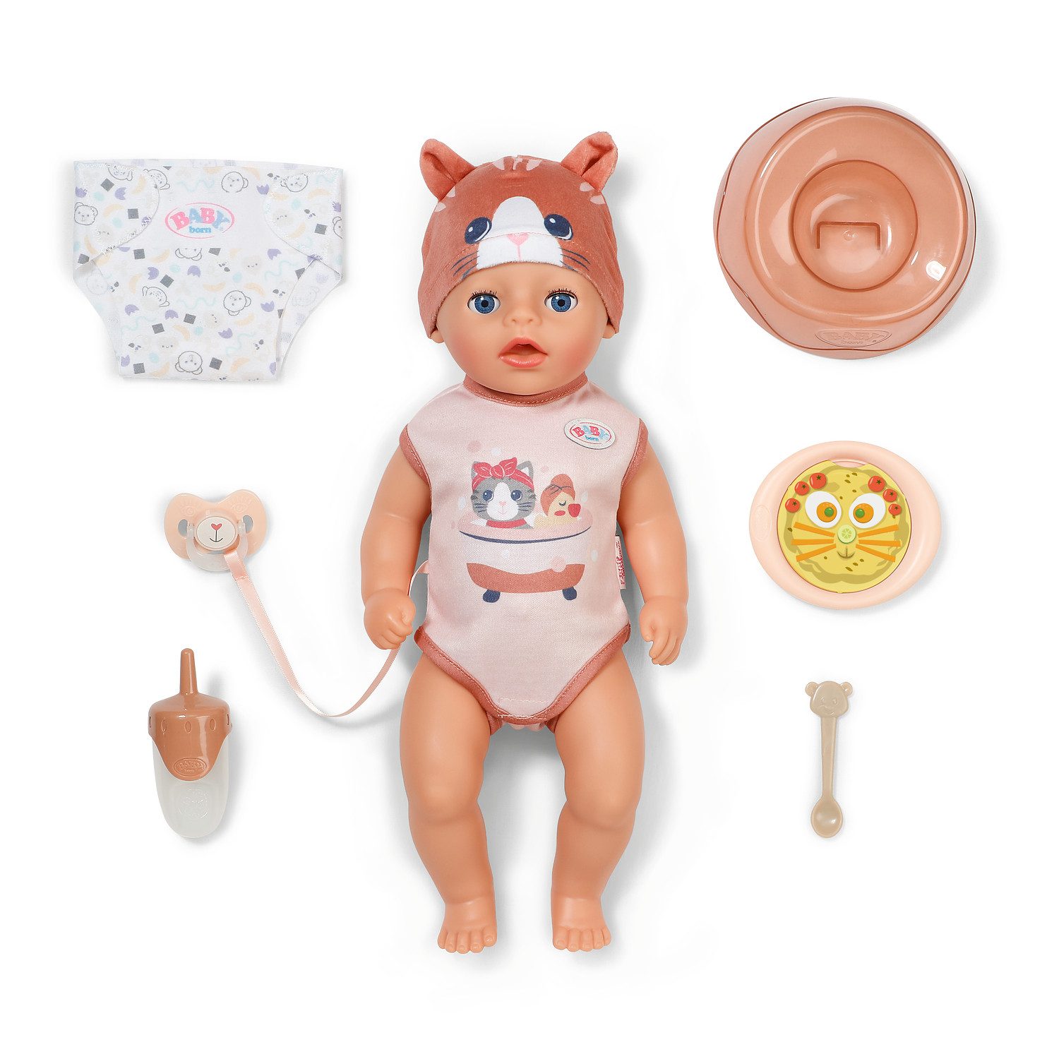 Baby Born Babypuppe Lena Katze 36 cm, für Kinder ab 12 Monaten, funktioniert ohne Batterien – Bild 4 von 5