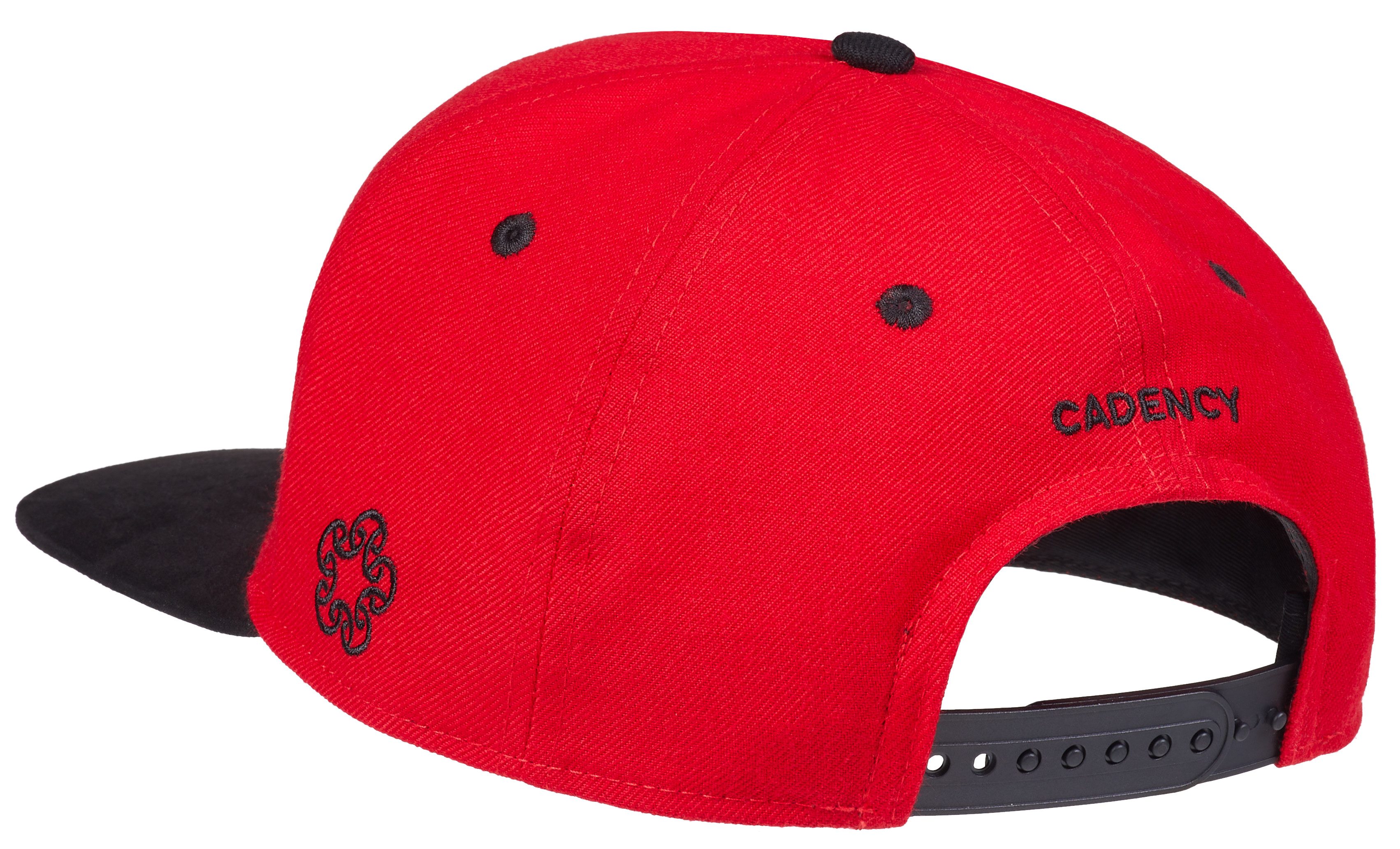 Cadency Snapback Cap Maori Basecap mit geradem Schirm, Einheitsgröße, Unisex, Rot