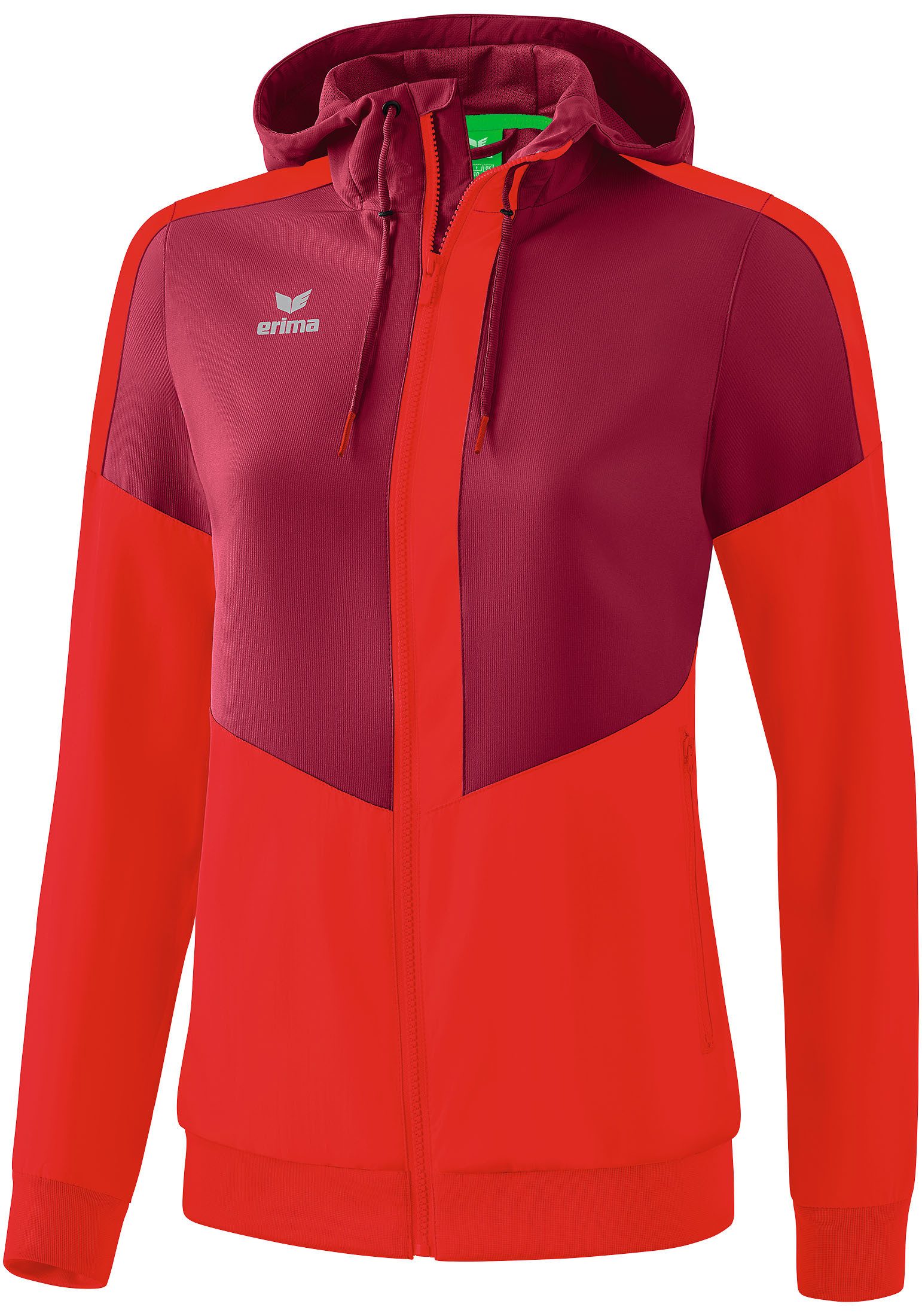 Erima Präsentationsanzug Damen Squad Tracktop Jacke mit Kapuze