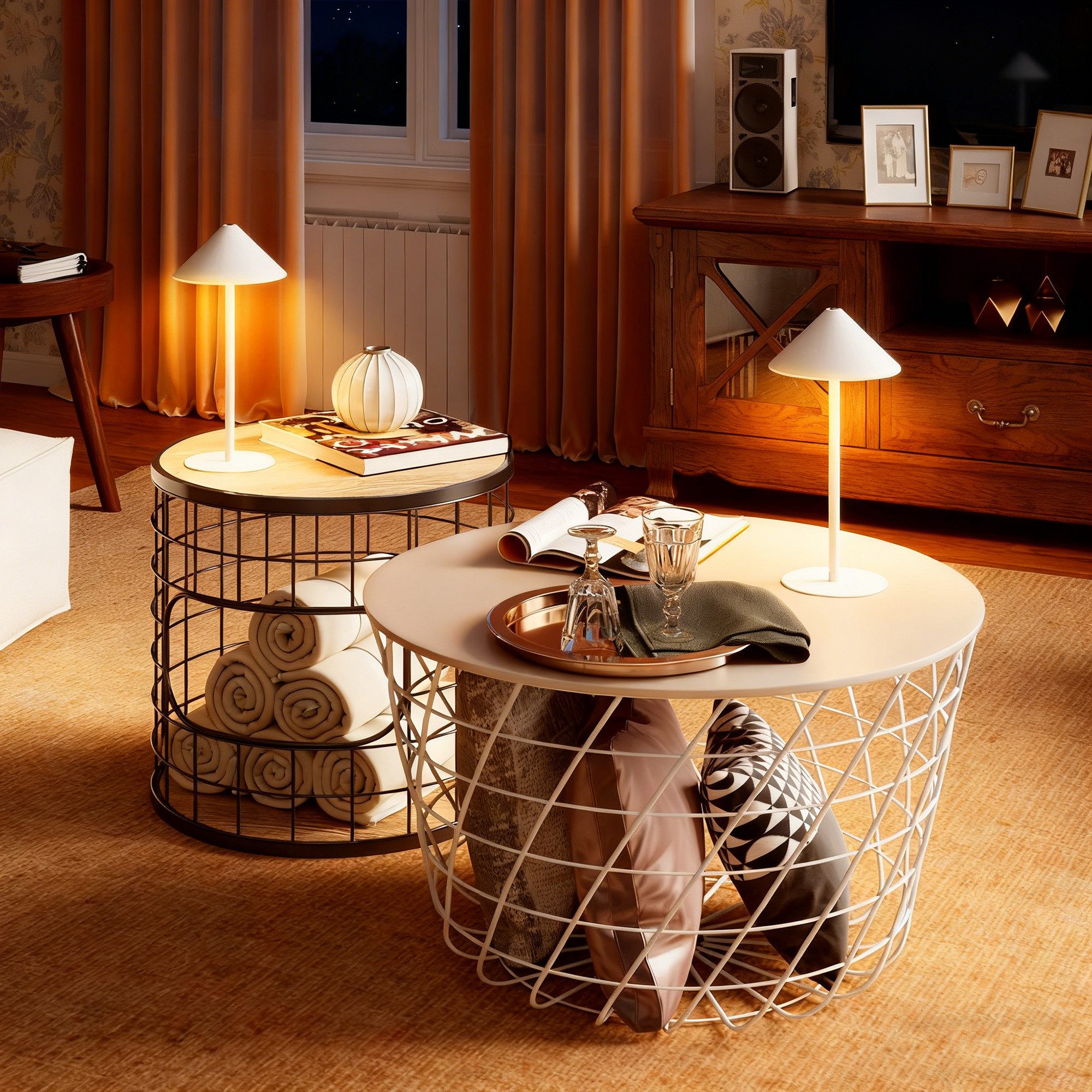 HOMCOM Tischleuchte Schreibtischlampe, wiederaufladbare Nachttischlampe mit USB-Kabel, LED, Dimmbare Touch-Steuerung für Schlafzimmer, weiß