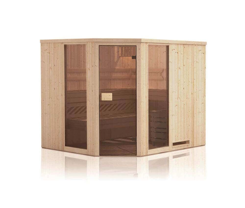 Thumbnail - FinnTherm Sauna Innensauna Family, BxTxH: 244 x 194 x 199 cm, 40 mm