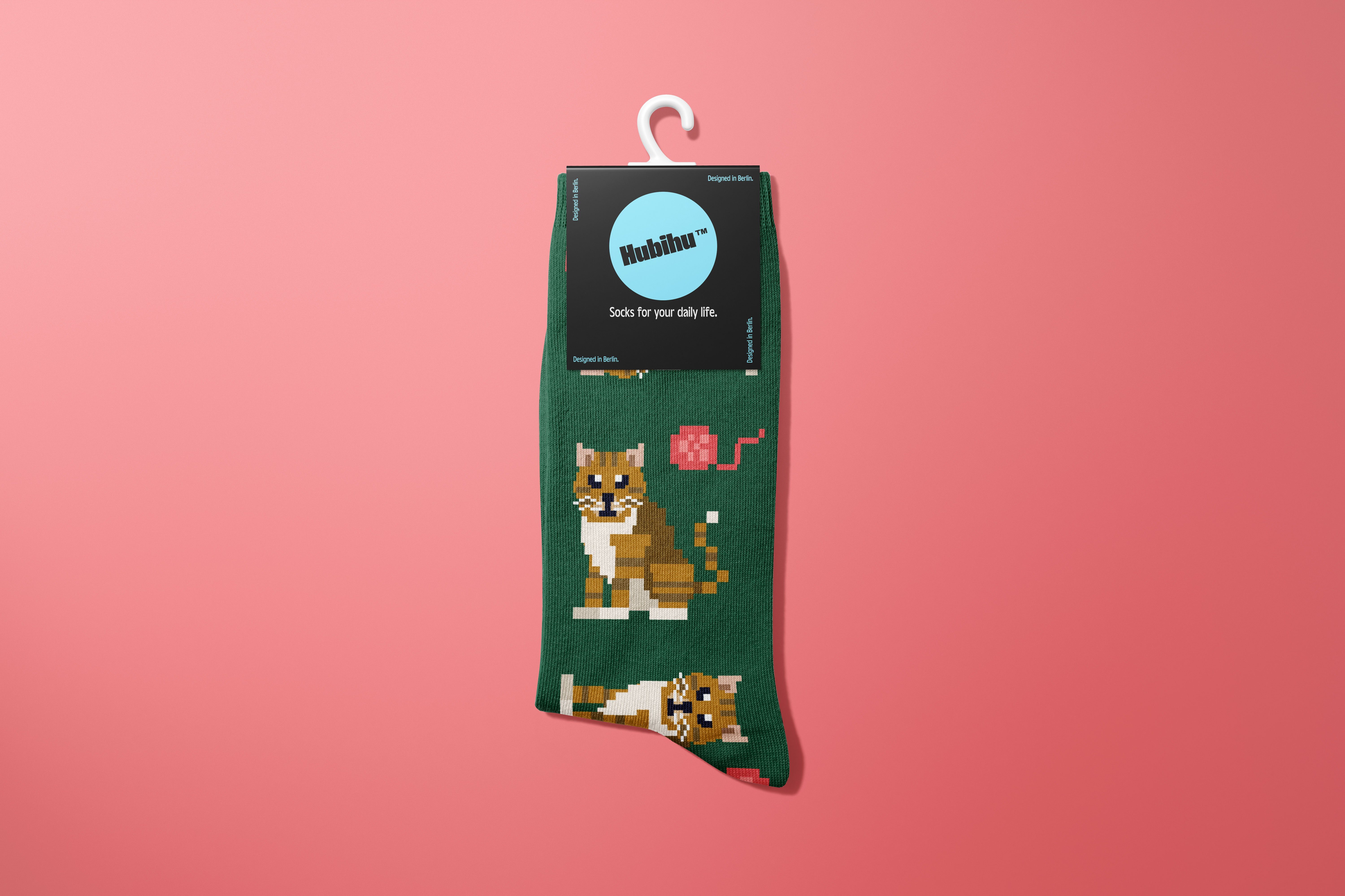 Hubihu Freizeitsocken Socke Katze Cat Garnball günstig online kaufen