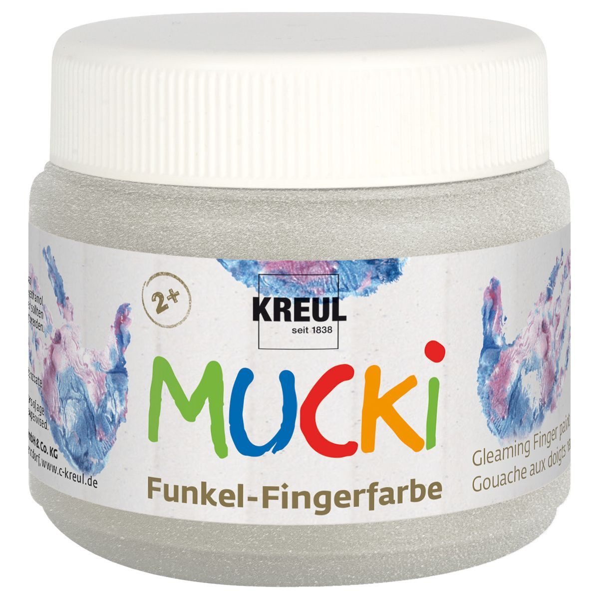 C. KREUL Fingerfarbe KREUL Fingerfarbe MUCKi Funkel drachensilber 150ml Dose