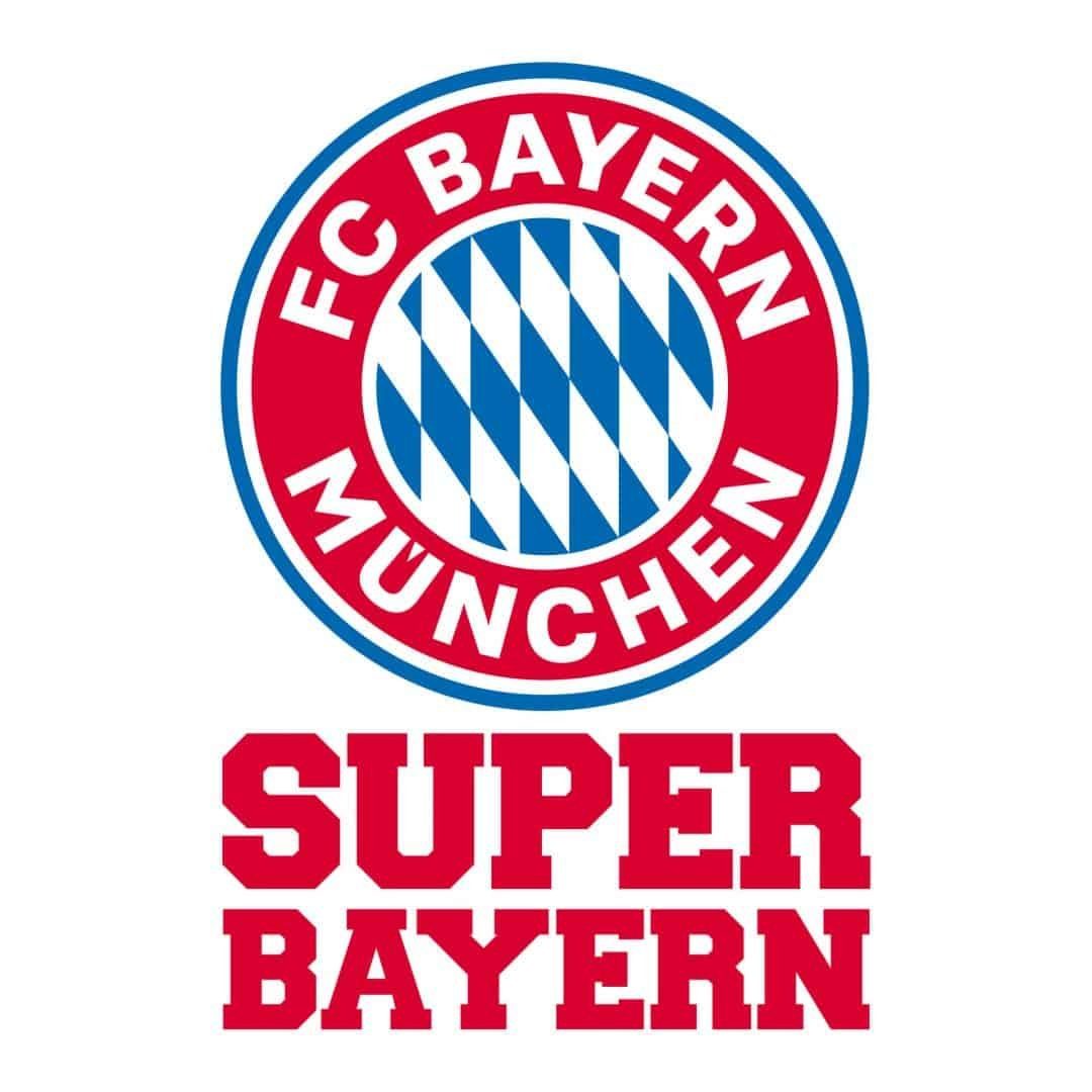 FC Bayern München Wandtattoo Fußball Wandtattoo FCB München Logo Rot  kariert Schriftzug Super Bayern, Wandbild selbstklebend, entfernbar
