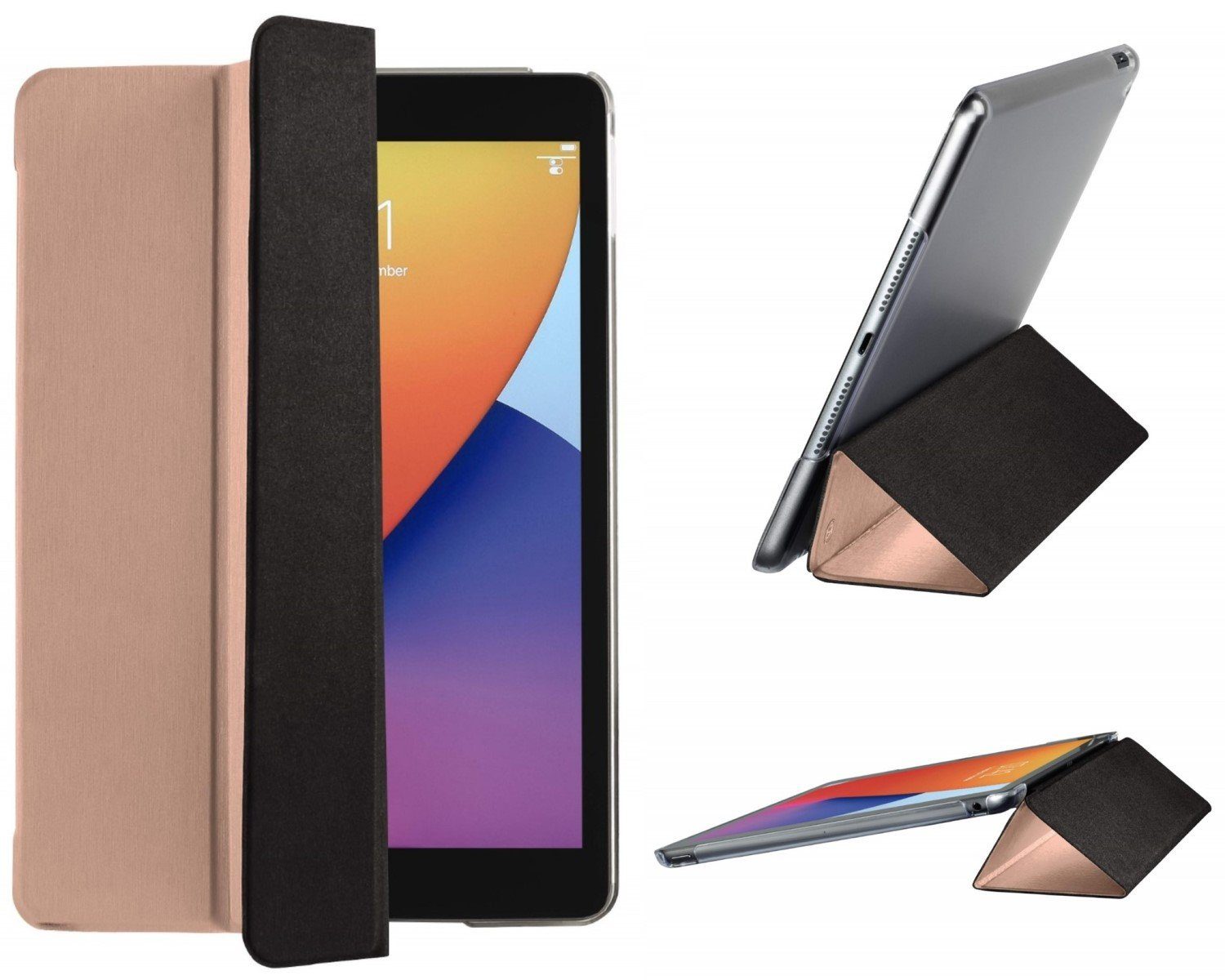 Hama Tablet-Hülle Smart Case Fold Tasche Cover Hülle Bag Rose, Standfunktion für Apple iPad 7 2019 / iPad 8 2020 / iPad 9 2021 10,2"
