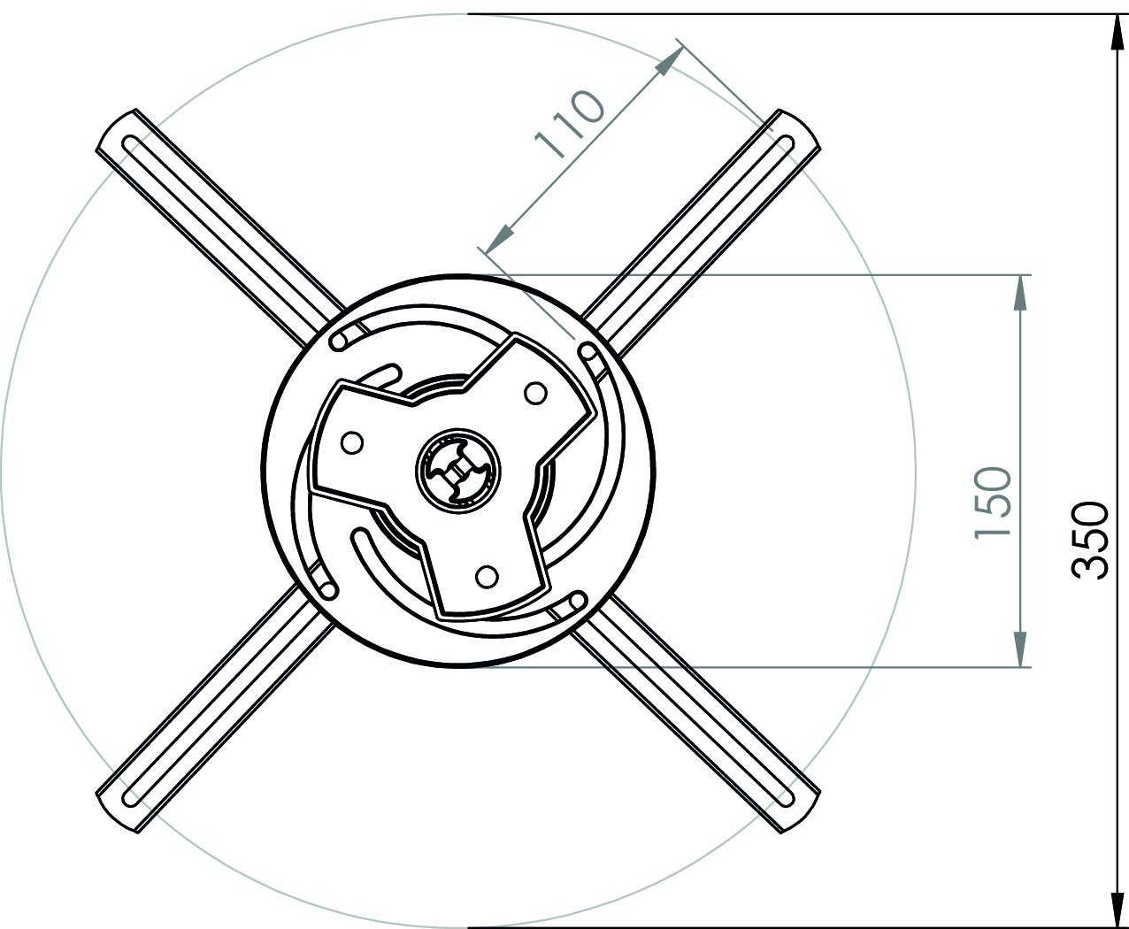 Beamer Beamer DHP7 Deckenhalterung VCM Universal Projektor