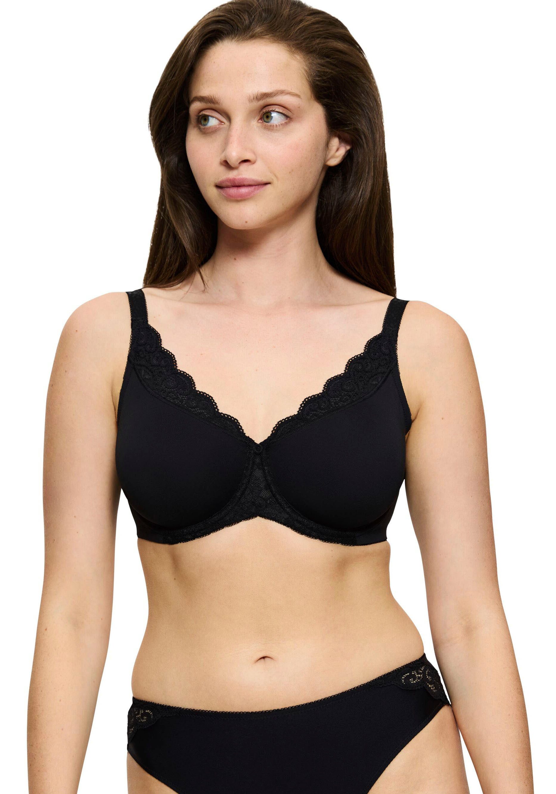 Triumph Minimizer-BH Amourette verkleinert die Brust optisch, Spitzenakzente