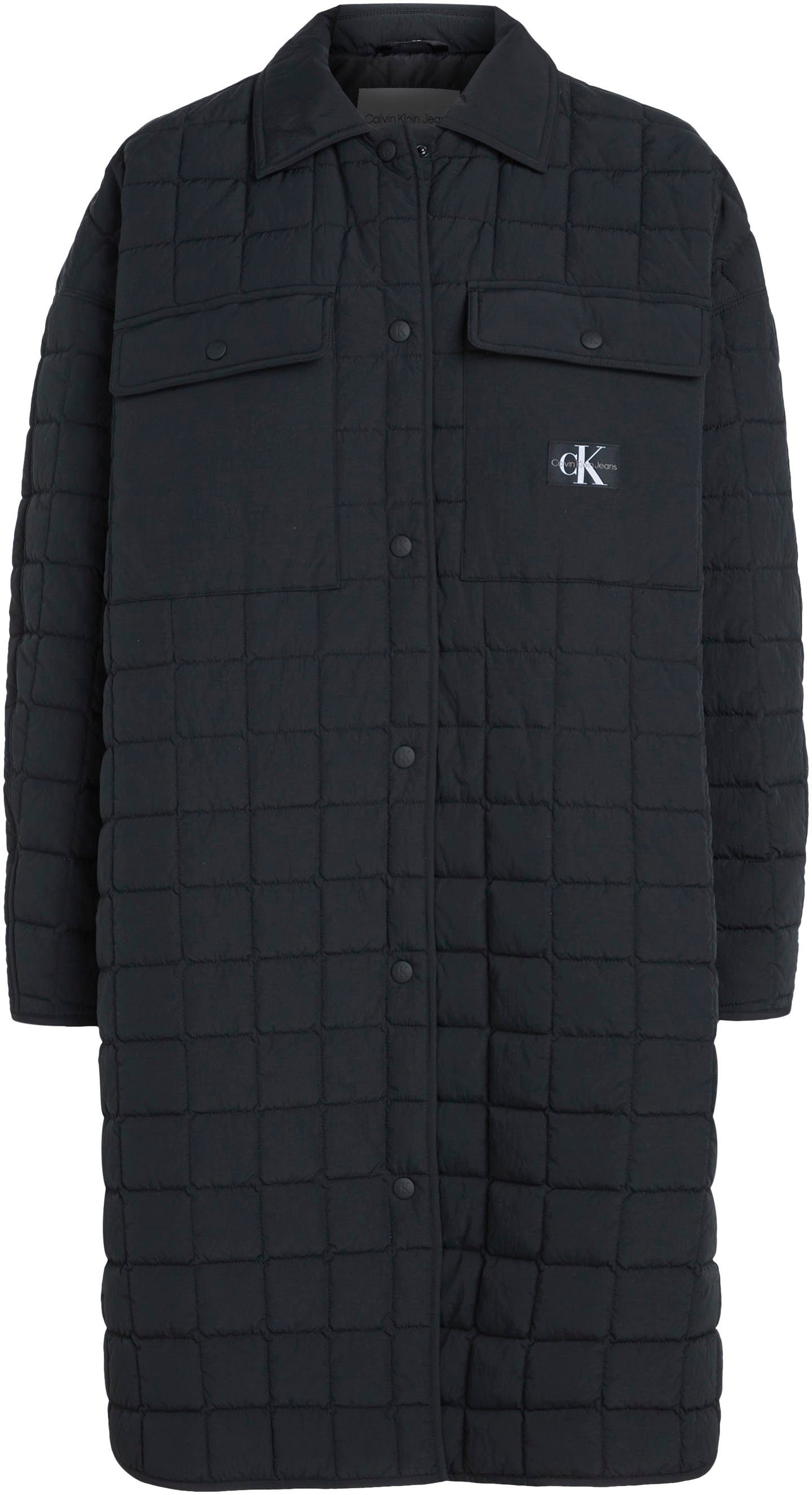 COAT Jeans LONG Klein Calvin UTILITY QUILTED Steppmantel