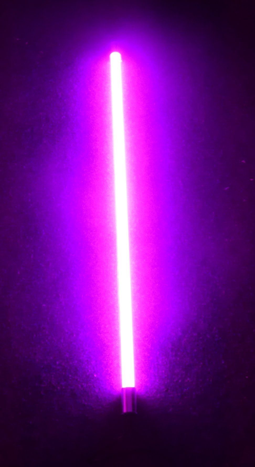 XENON LED Außen-Wandleuchte LED Gabionen Leuchte m. Kunststoff-Röhre 63cm Violett, LED Röhre T8, Xenon