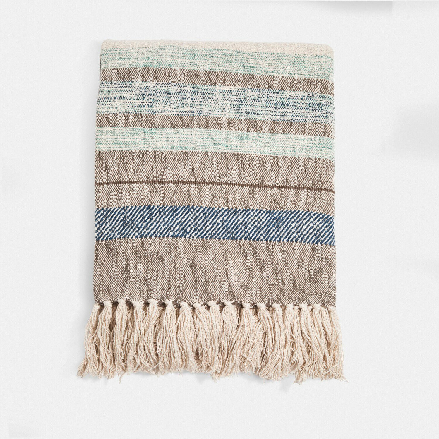Tagesdecke Plaid Maresas beige/blau