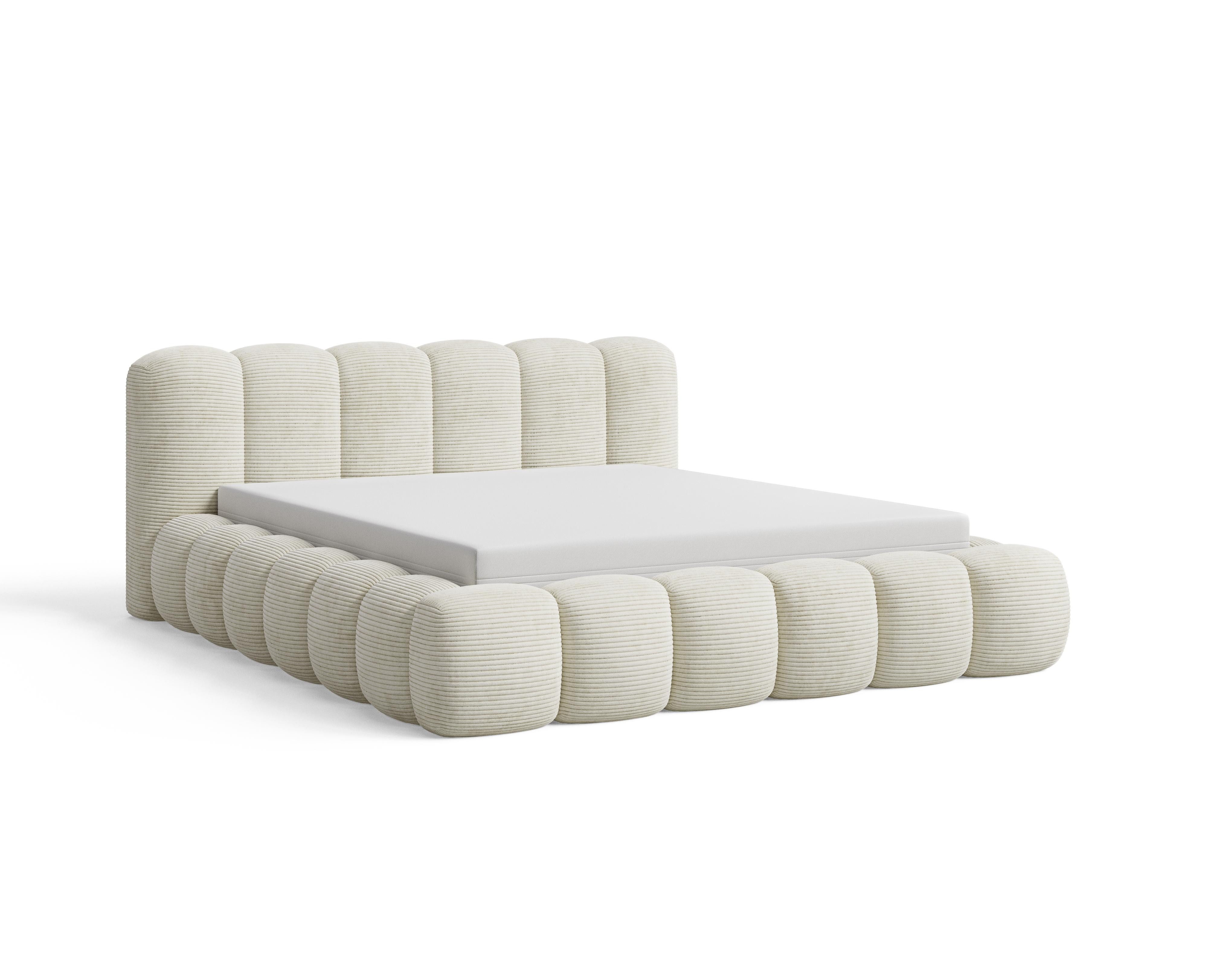 Chilly Möbel Polsterbett Stoff mit Stauraum und Hubfunktion Holzrahmen (Boxbett ohne Matratze in vielen Farben, 1-tlg., 140x200 160x200 180x200 200x200cm), gepo – Bild 4 von 5