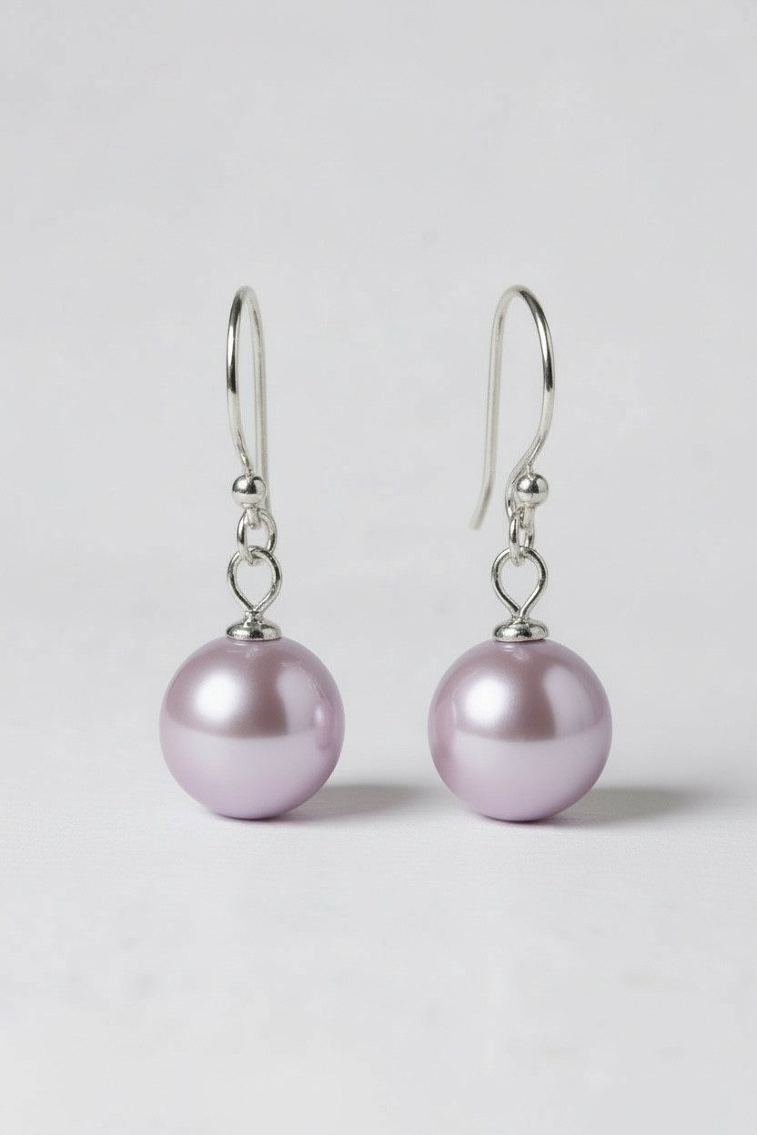 Karisma Schmuck Perlenohrringe Ohrhänger mit Perle aus 925 Silber – Elegante Perlenohrringe, klassischer Damenschmuck