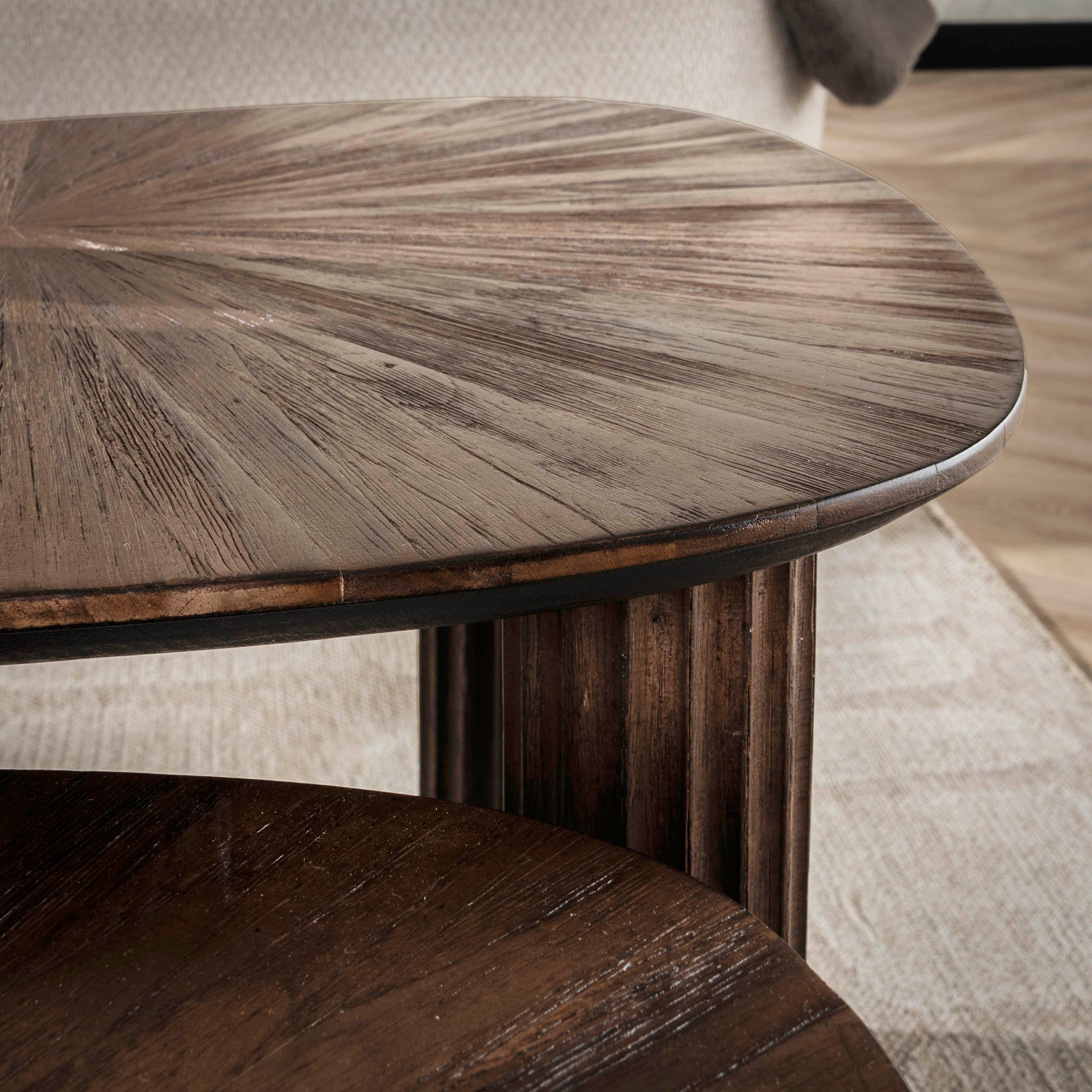 Sitheim-Europe Couchtisch MAYA TEAK Couchtisch viereckig Set aus 2 / Massiv Teak Espresso (Spar-Set, 2er Set)