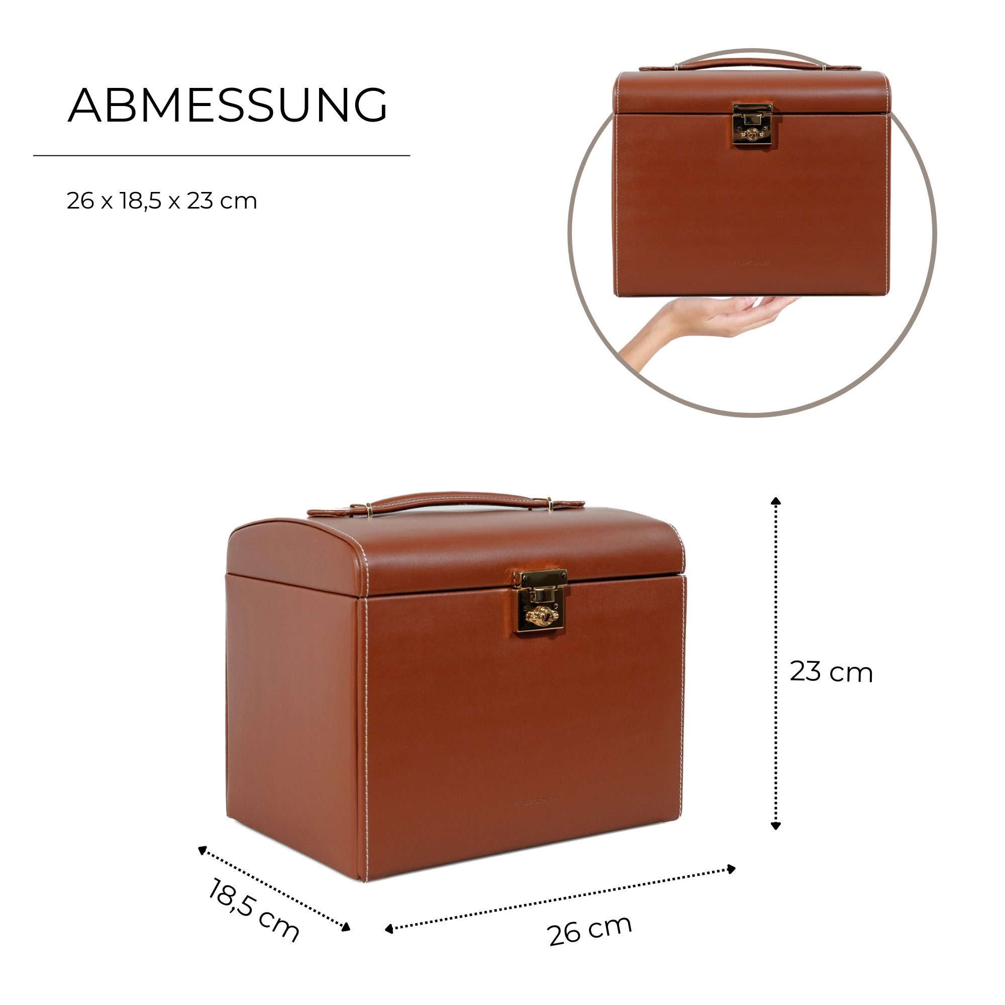 Friedrich23 Schmuckkasten / Uhrenbox aus Leder Cordoba XL günstig online kaufen