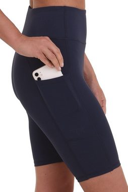 TCA 3/4-Hose Damen Yoga-Shorts mit hoher Taille und Handytasche - Dunkelblau (1-tlg)