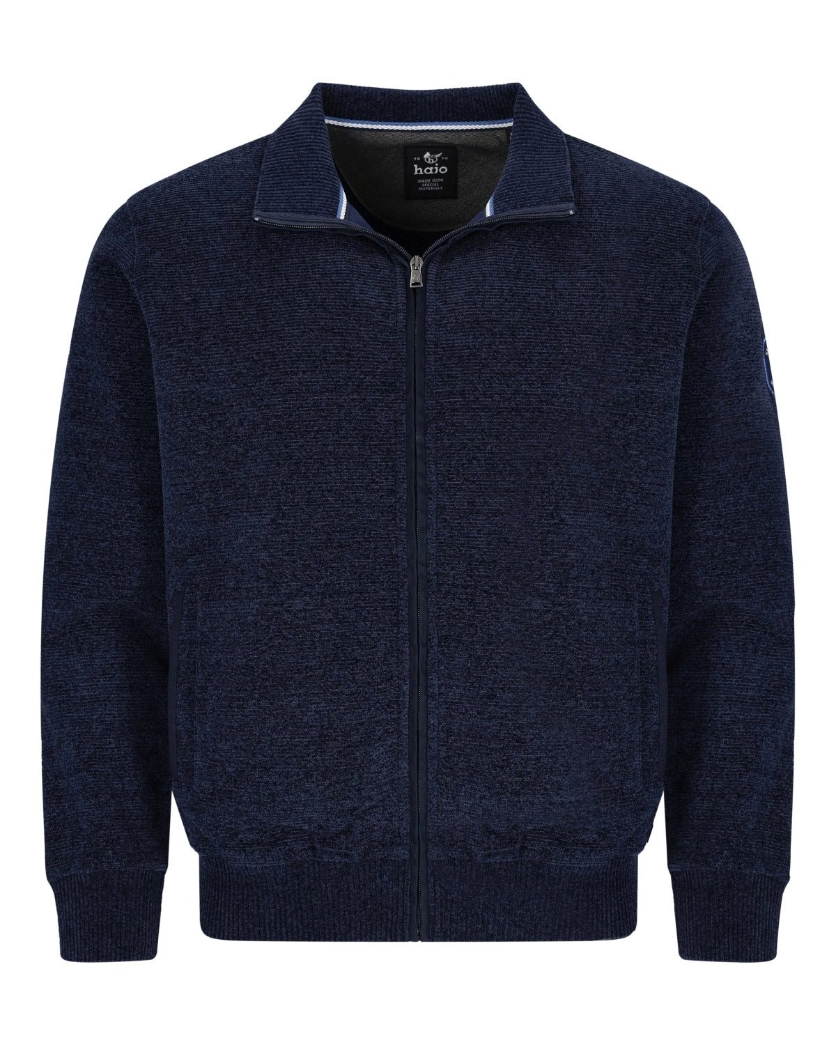 Hajo Sweatjacke Sweatjacke in Chenille-Rippe allover