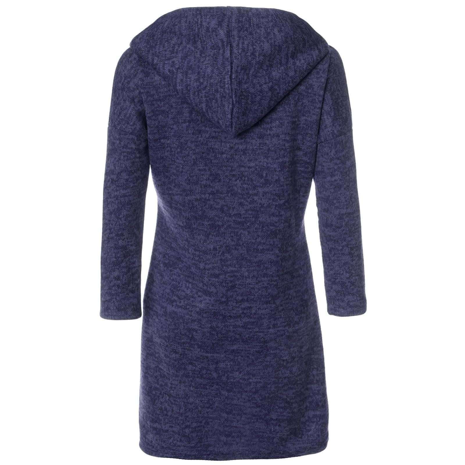 BEZLIT Blusenkleid Mädchen Pullover-Kleid mit Kapuze Kängurutasche Blau (1-tlg)