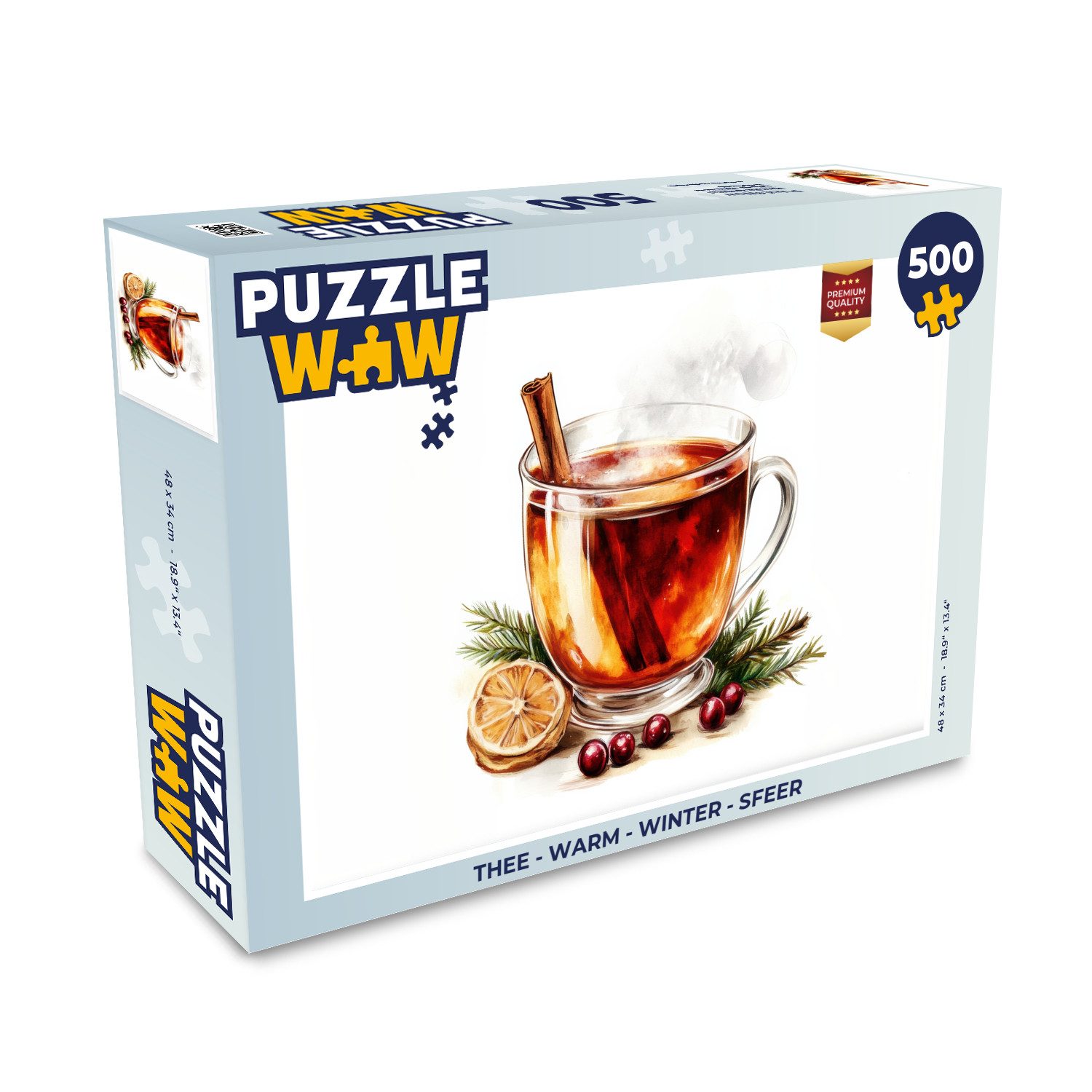 MuchoWow Puzzle Tee - Warm - Winter - Atmosphäre, 500 Puzzleteile, Foto-Puzzle, Bilderrätsel, Puzzlespiele, Spielzeug