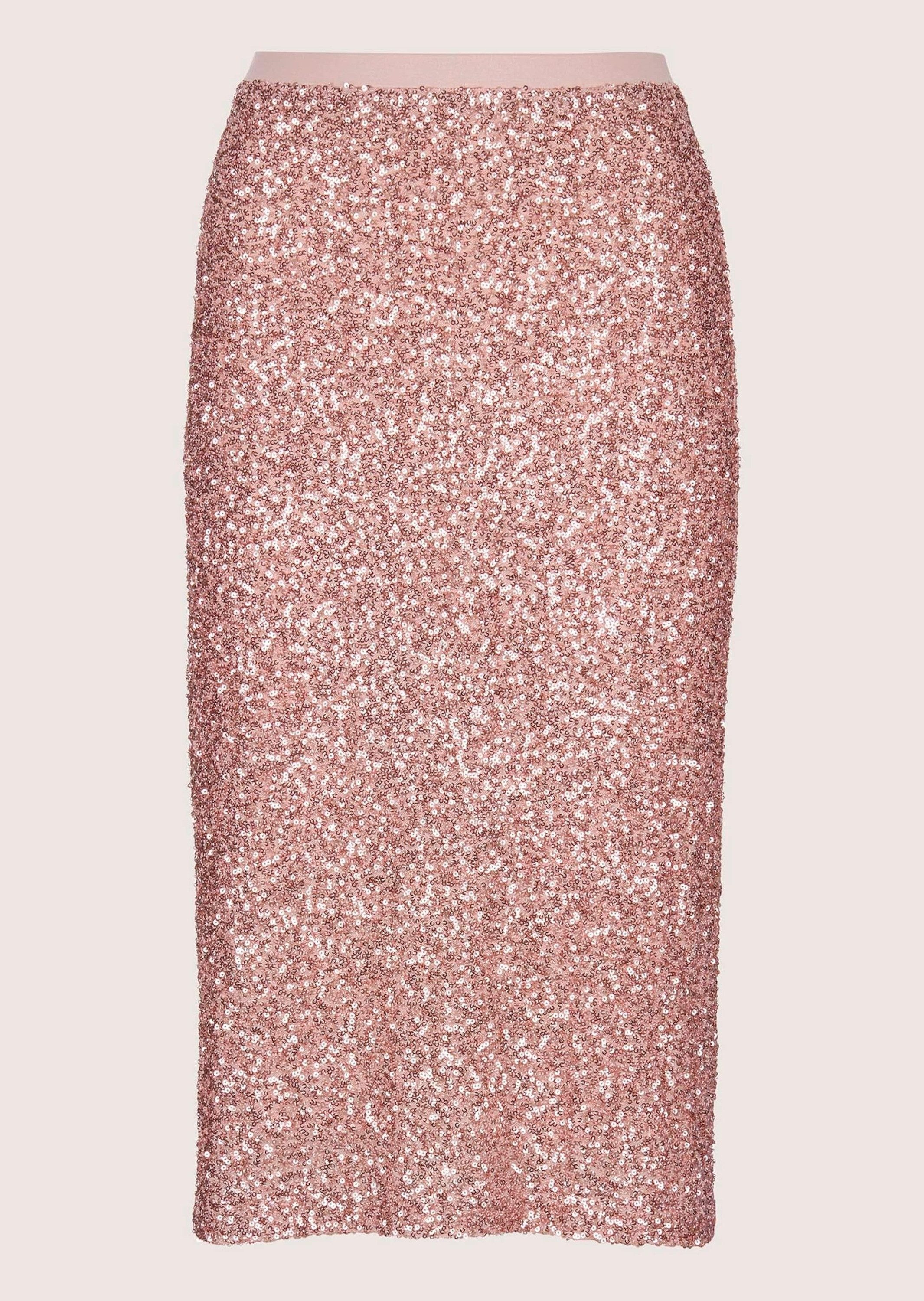 MADELEINE Midirock Schlanker Pencil-Skirt mit Wendepailletten