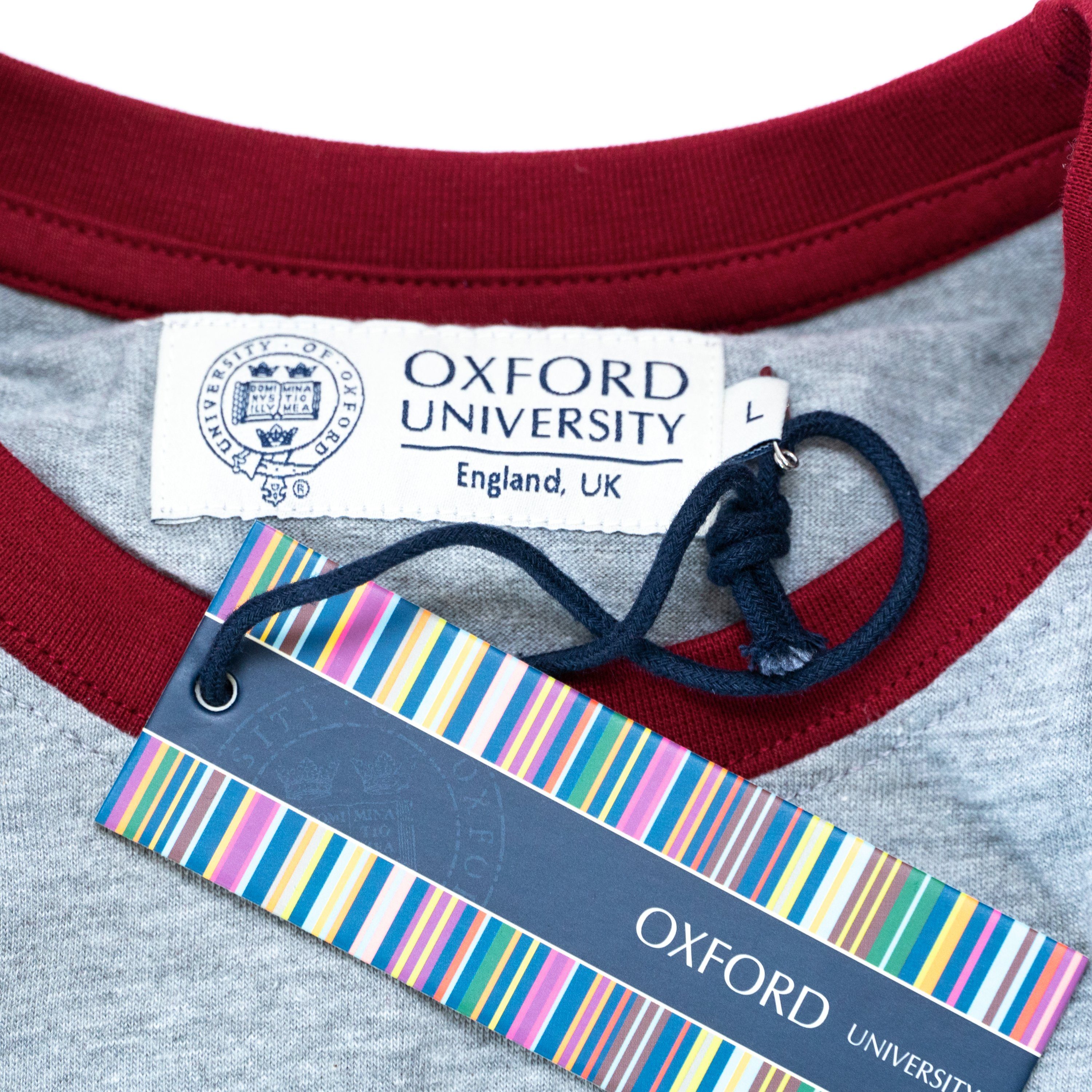 Herren Shirts Oxford University T-Shirt Queens Raglan Rundhals