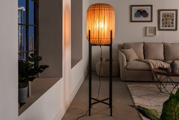 riess-ambiente Stehlampe PURE NATURE 150cm natur, Ein-/Ausschalter, ohne Leuchtmittel, Wohnzimmer · Papier-Rattan · Metall · Esszimmer