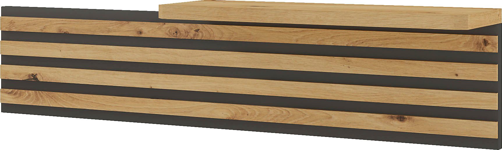 Musterring Aufsatzpaneel Isabelle, für Nachtschrank der Serie Isabelle, Lamellen in Bianco-Eiche