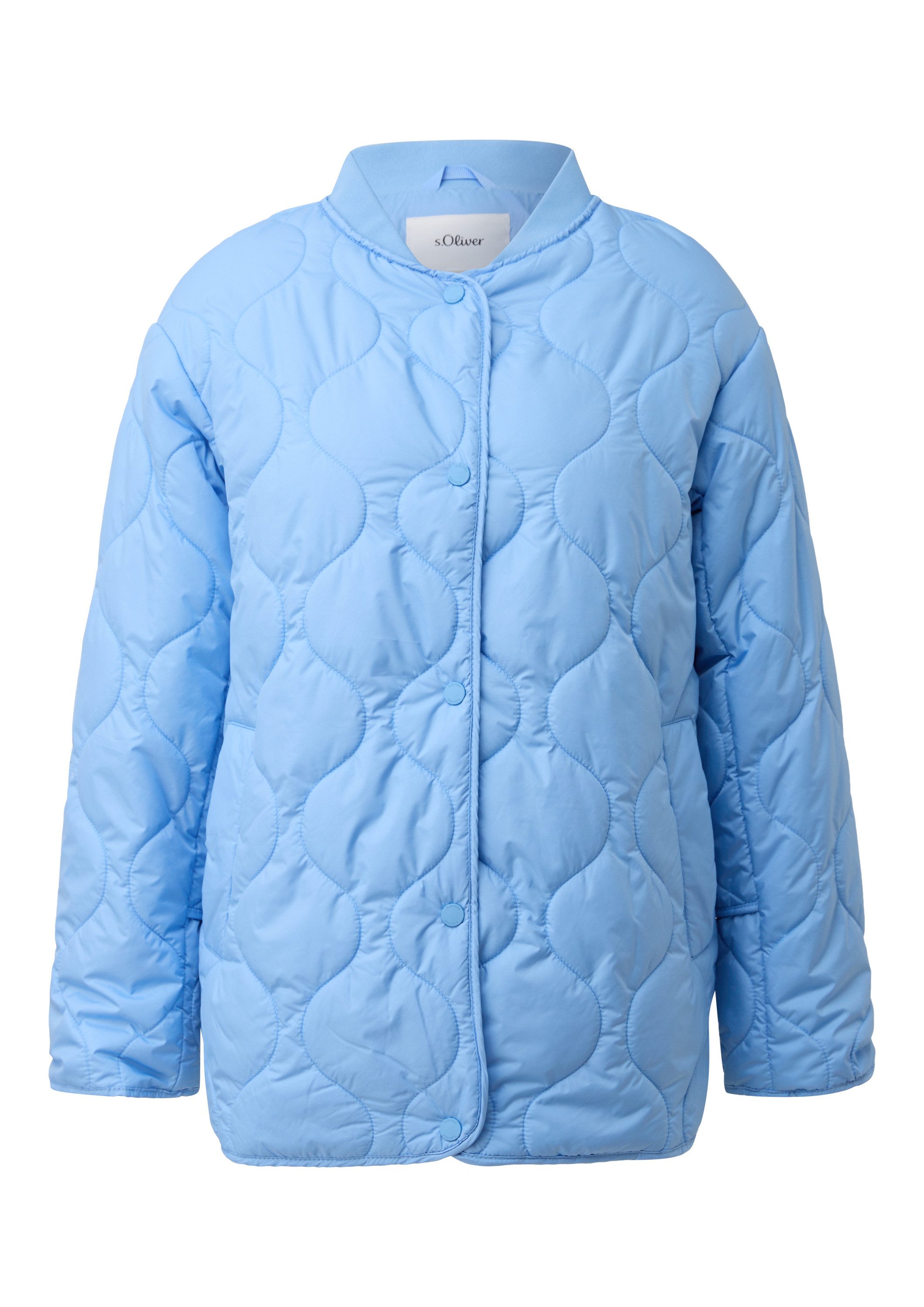 s.Oliver Funktionsjacke Outdoor-Jacke Steppjacke mit Bomberkragen und seitlichen Schlitzen