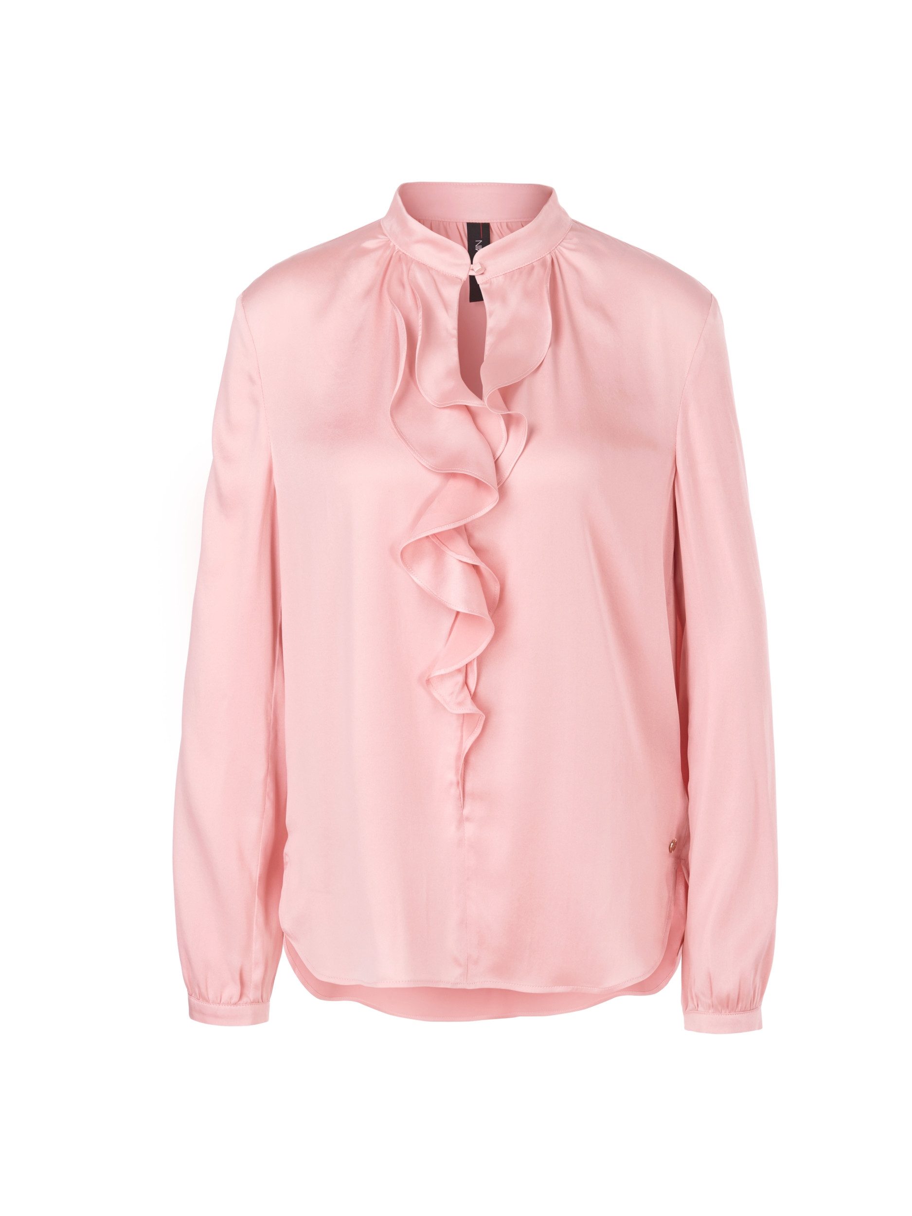 Blusentop Elegante Bluse mit Volant - Gerade