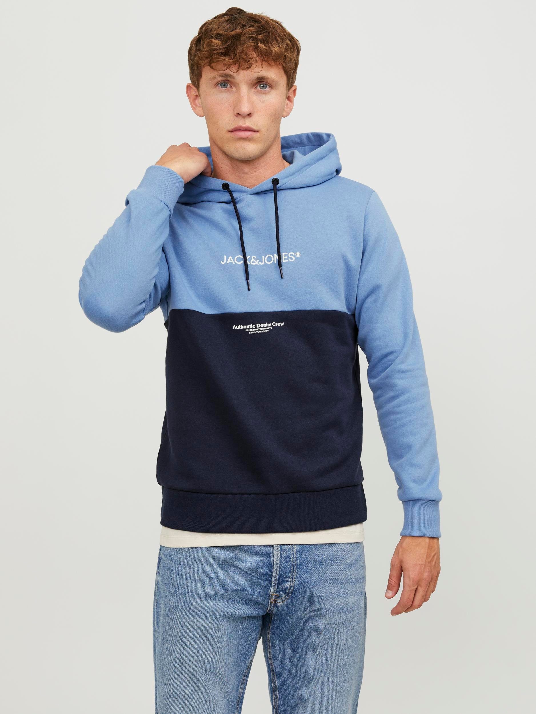 Jack & Jones Kapuzensweatshirt JJERYDER BLOCKING SWEAT HOOD NOOS Pacific Coast