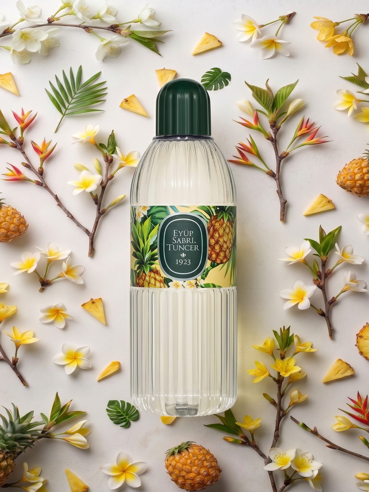 EYÜP SABRI TUNCER Eau de Cologne EST Hawaii Ananas Kölnisch Wasser 150ml & 400ml – Erfrischend, Exotischer Ananasduft & erfrischendes Kölnisch Wasser