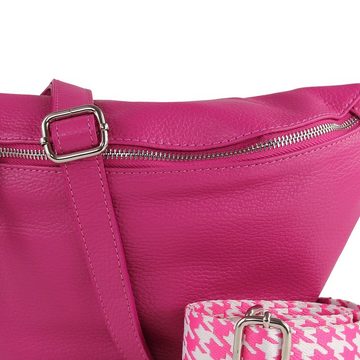 Toscanto Gürteltasche Toscanto Tasche pink Gürteltasche sehr (Gürteltasche), Damen Gürteltasche Leder, pink ca. 37cm x ca. 20cm