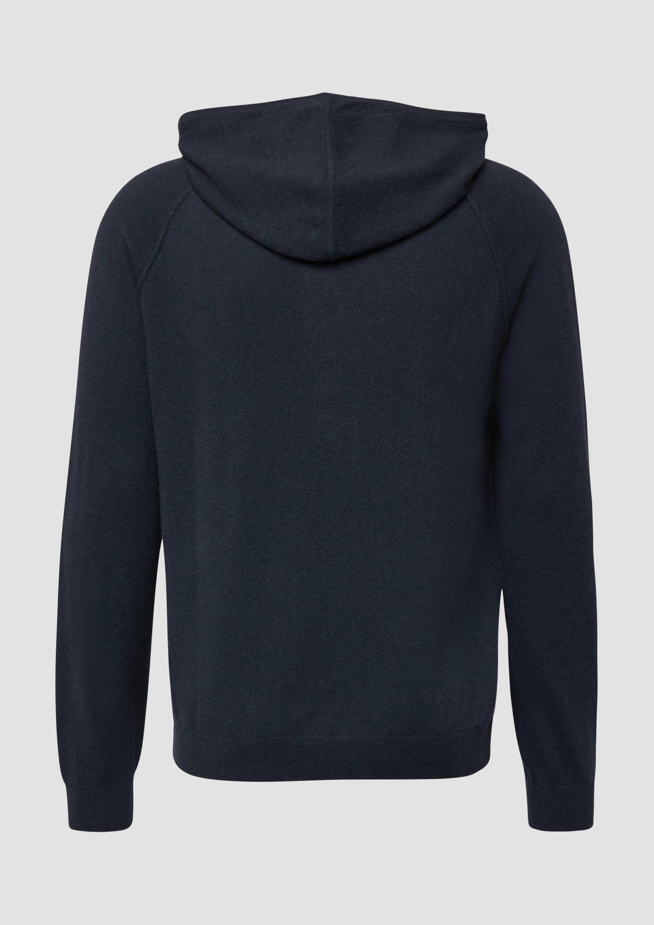 s.Oliver Longpullover Strickpullover Hochwertiger Strickhoodie aus Merino-K günstig online kaufen