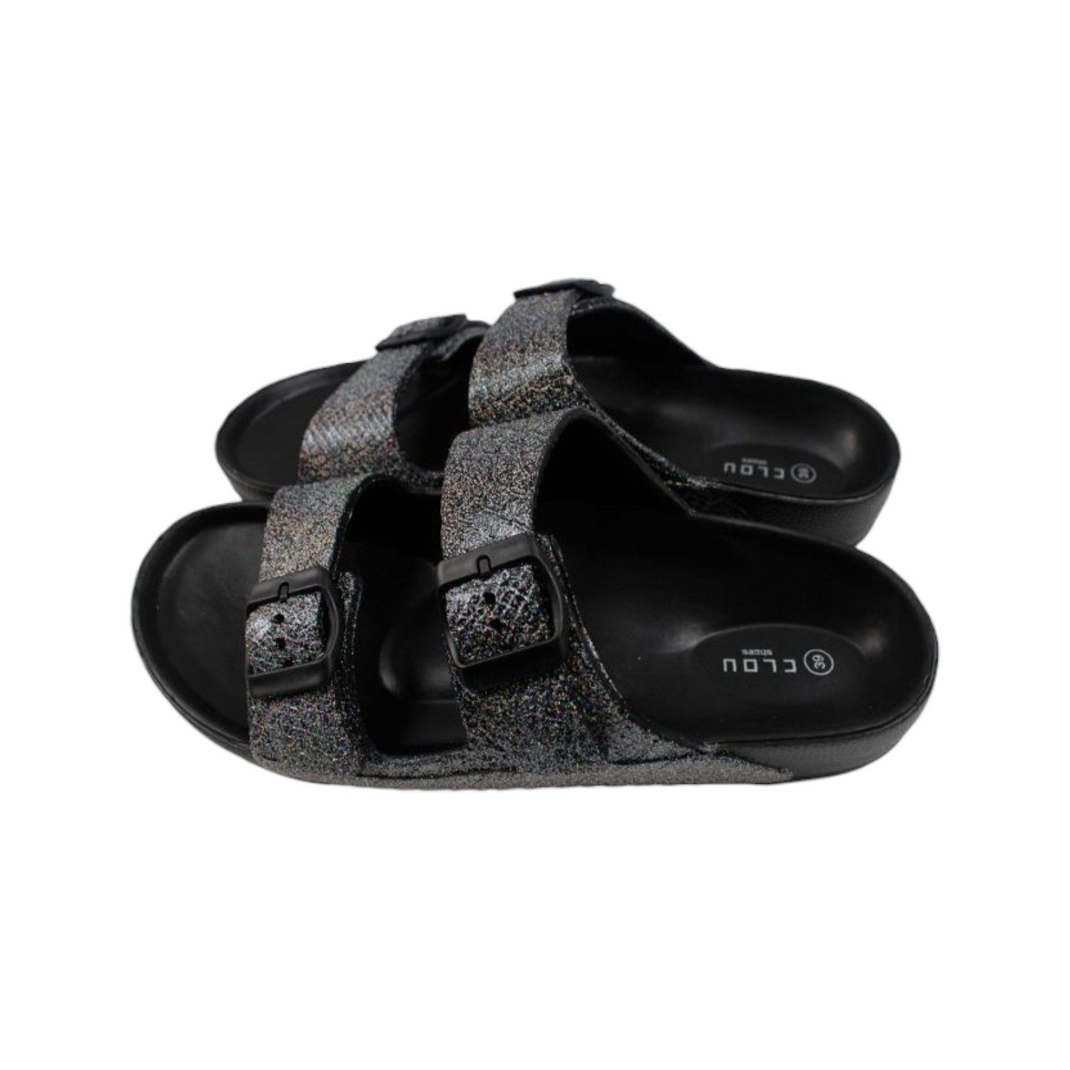 VewoTex Damen Hausschuhe mit Schnallen » Badelatschen » Glitzer Badeschuhe Hausschuh (1 Paar, Kein Set) günstige Sandalen & Slipper