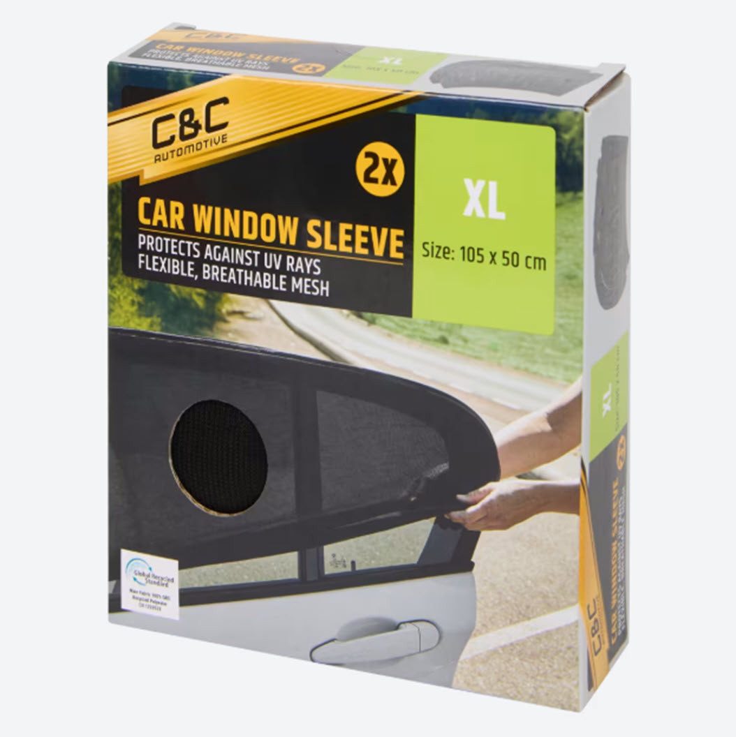 Spectrum Autosonnenschutz Auto-Fensterbezug 2er Set Autofenster-Sonnenschutz zum Überziehen