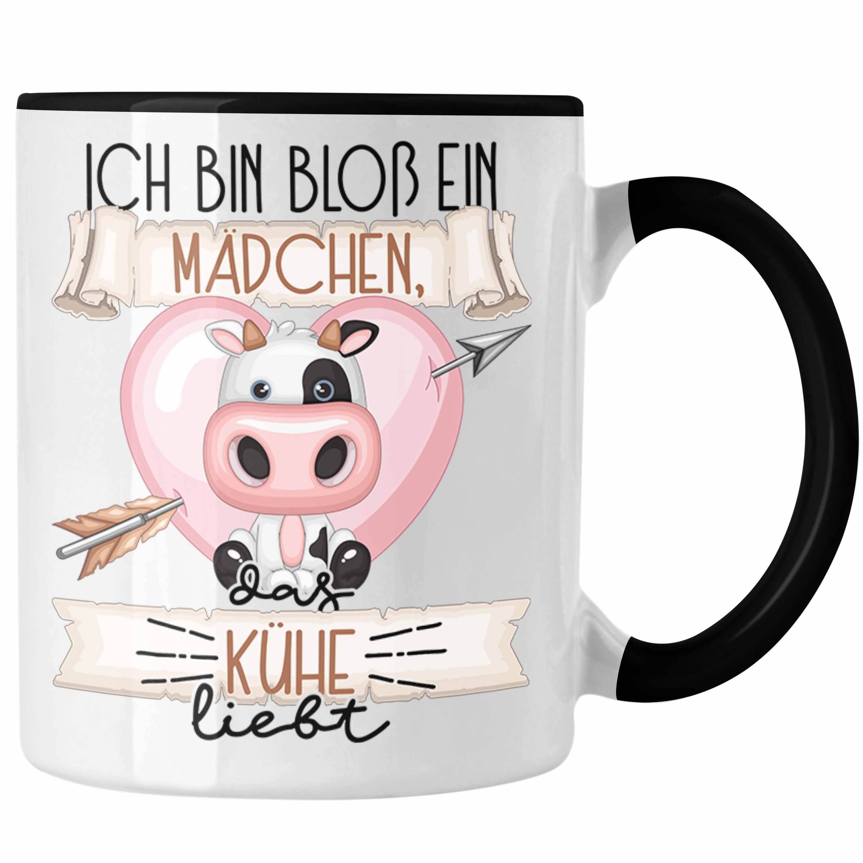 Trendation Tasse Frauen Bloß Tasse Geschenk Schwarz Bin Kühe Lan Liebt Mädchen Kühe Ich Das Ein