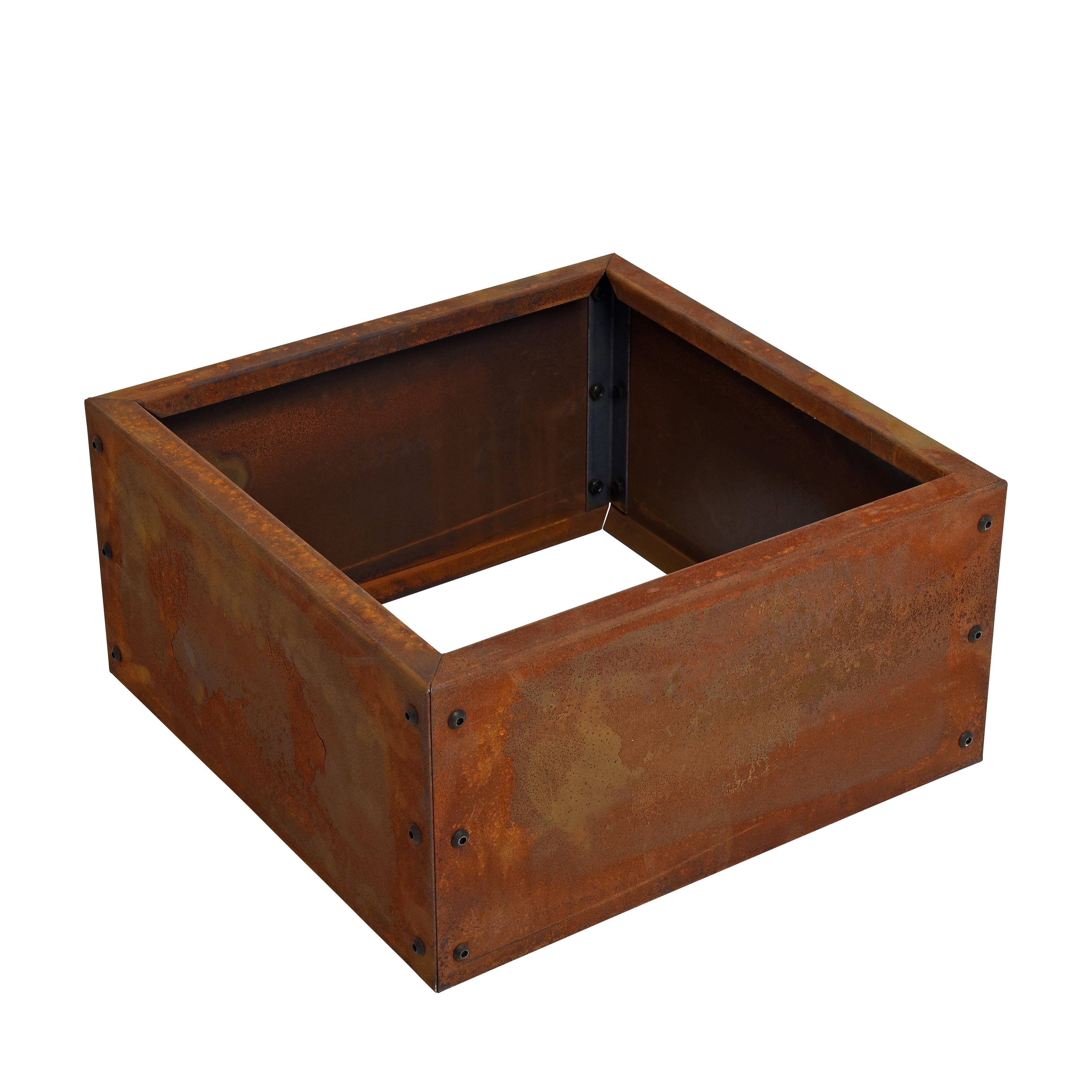 ESTEXO Beetumrandung Beeteinfassung Hochbeet 50x50x25 cm Edelrost Rost Cortenstahl