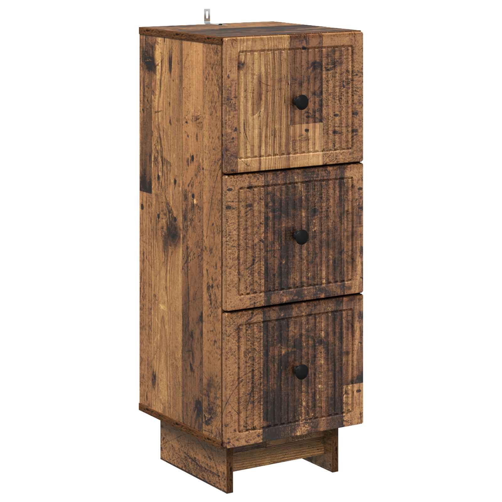 vidaXL Kommode 33 x 34,5 x 90 cm Kommode Schubladenschrank Sideboard schmal Altholz 3