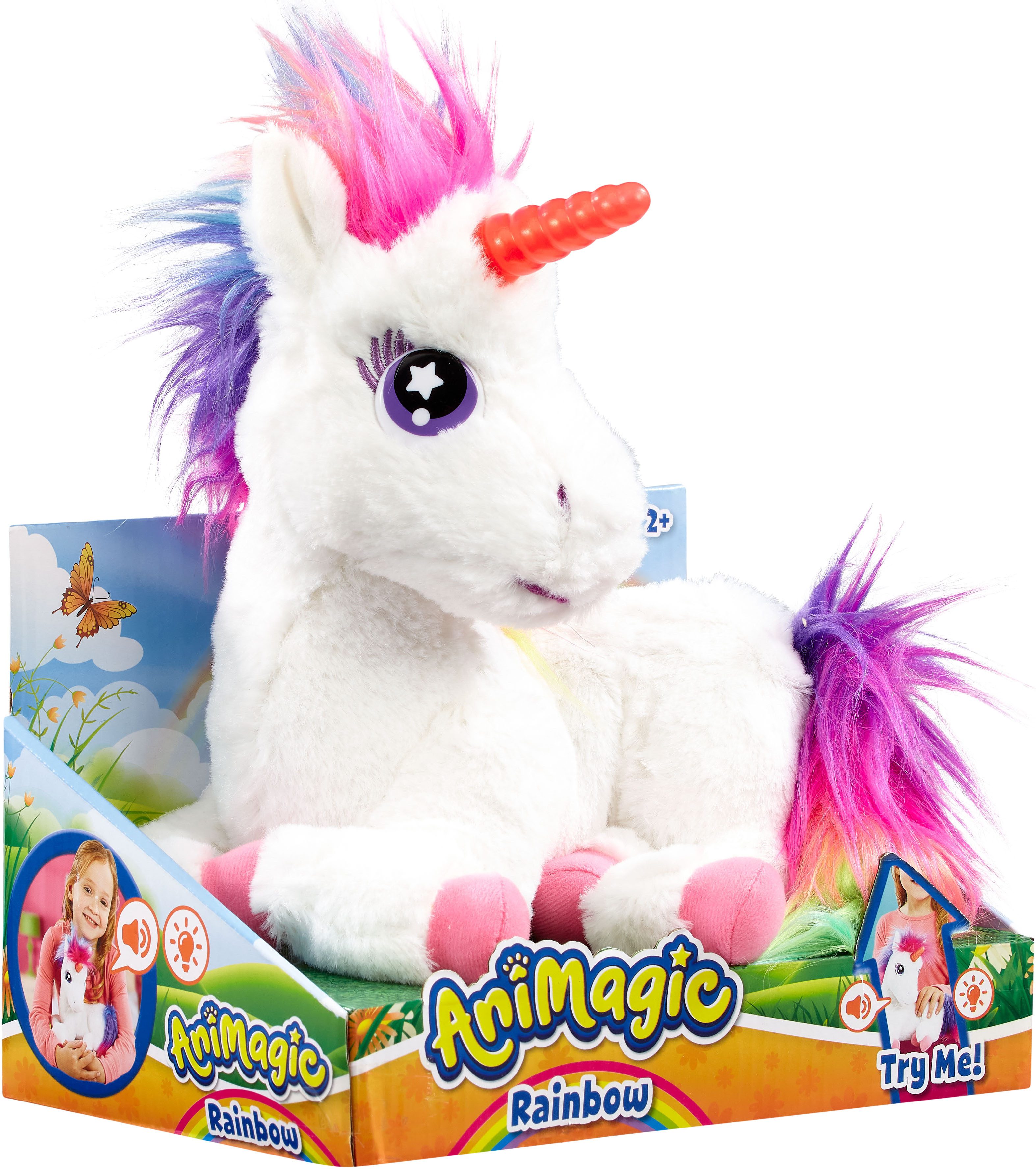 Goliath® Plüschfigur Animagic Rainbow My Glowing Einhorn, mit Licht und Sou günstig online kaufen