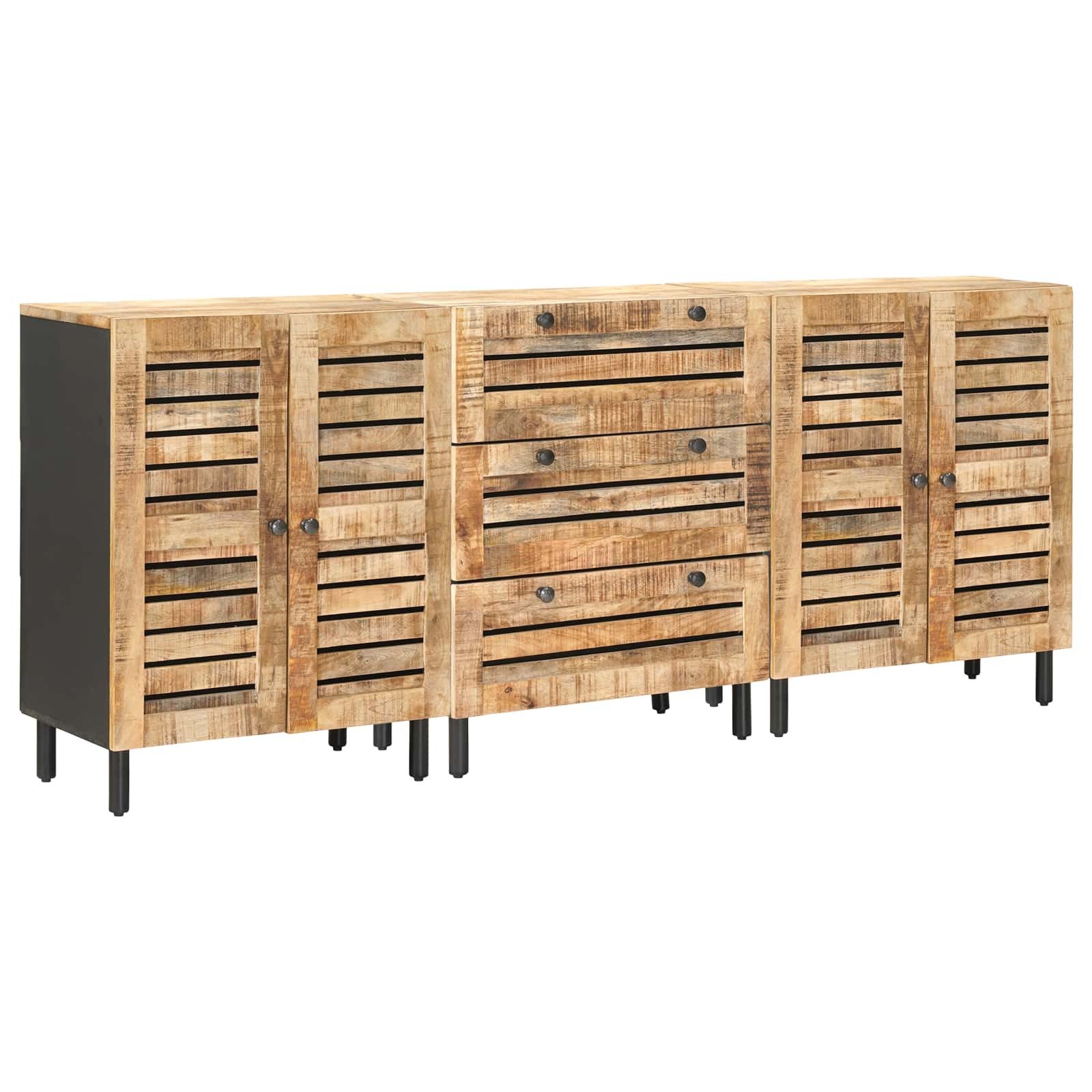 vidaXL Sideboard 180 x 33 x 75 cm Kommode Schubladenschrank Sideboard 3 tlg 180x33x75 c