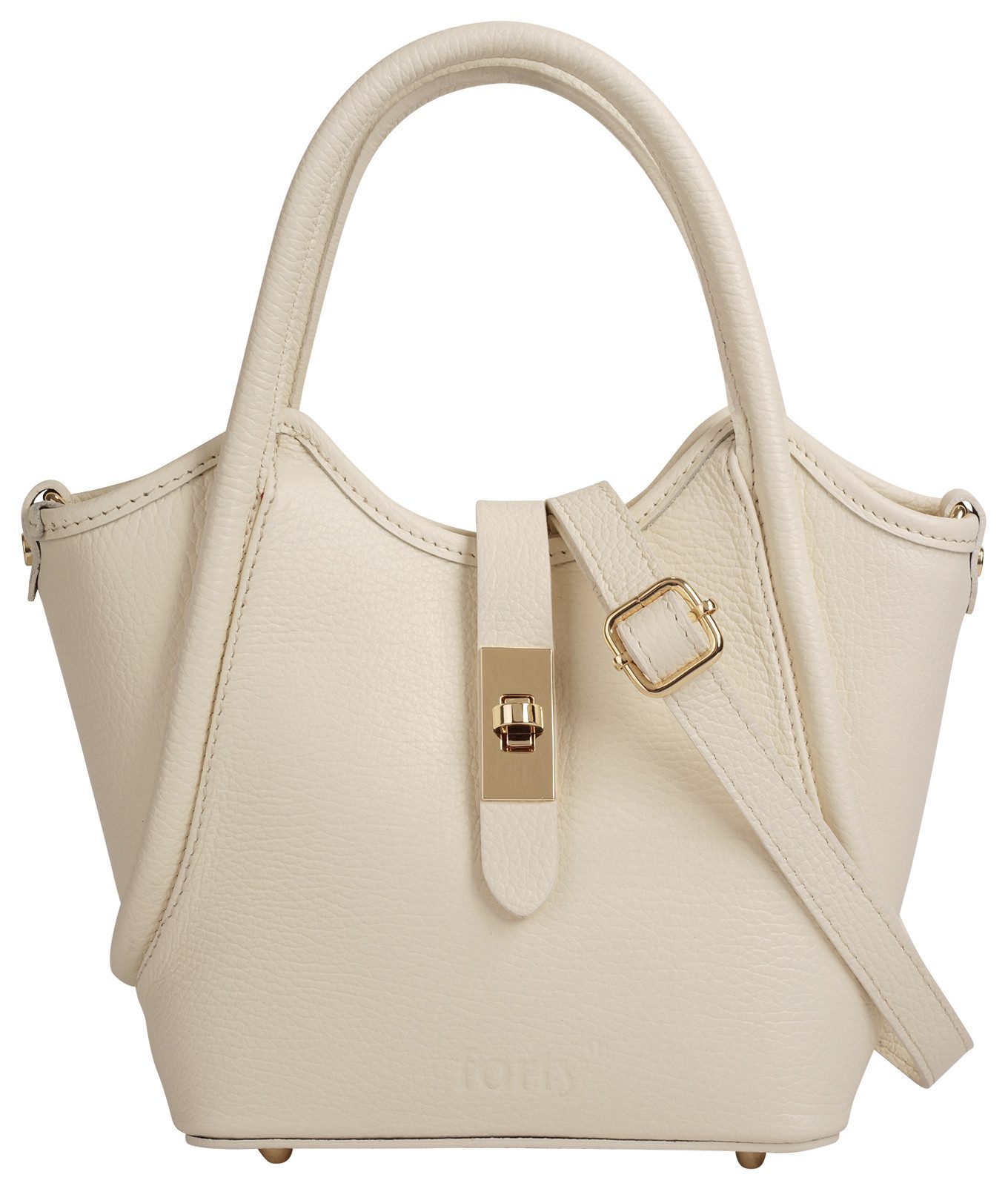 forty° Henkeltasche FORTY° Damen CALDRINA - S echt Leder, Made in Italy, echt Leder, Made in Italy