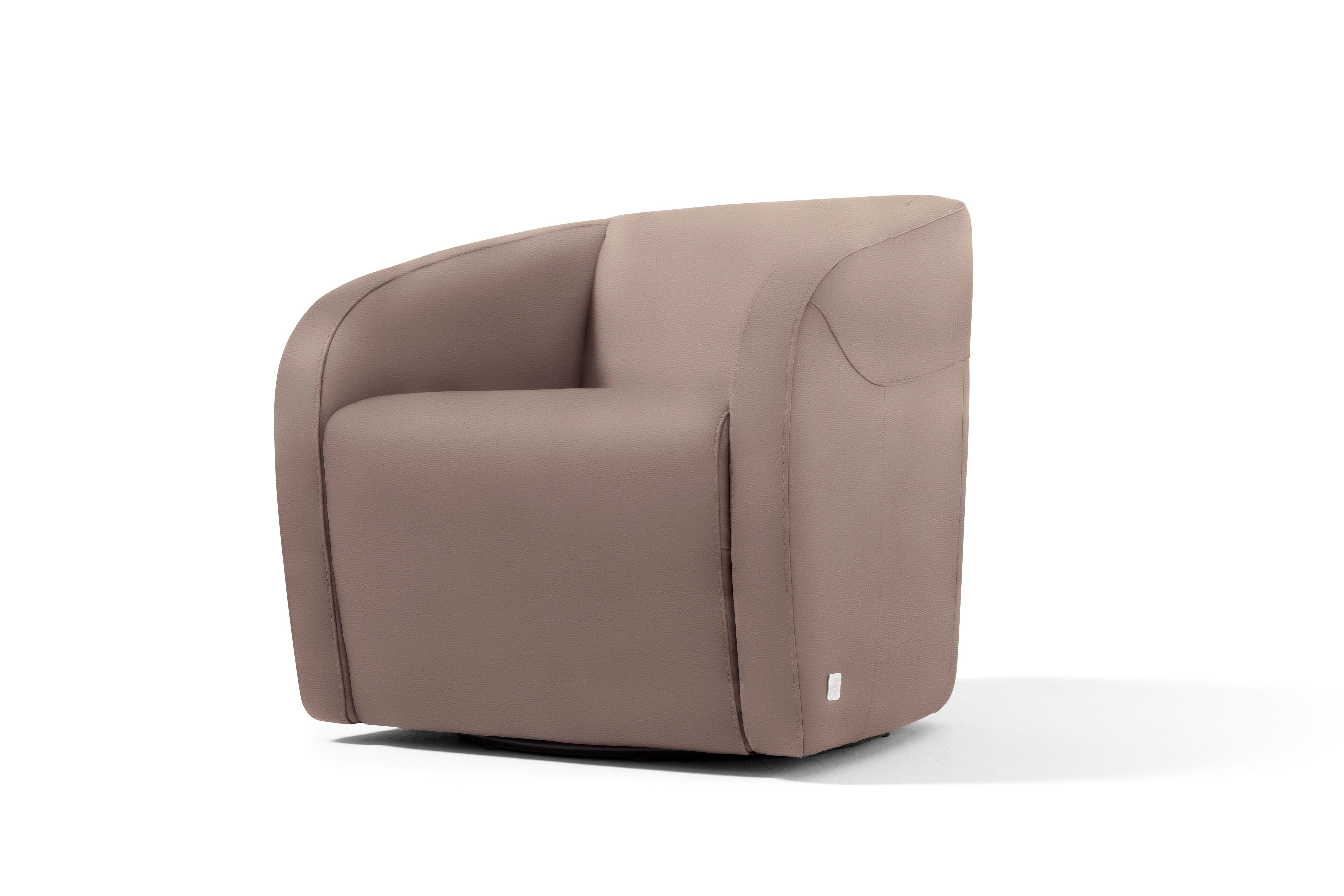 Egoitaliano Sessel Charlottaas Clubsessel, Designsessel, modern und zeitlos, bequem, drehbar, kompakte Stellmaße, Solitärsessel