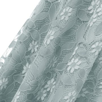 B.X Minikleid Kurzes Brautjungfernkleid für Damen,A-Linien-Kleid,Eleganz Midikleid Druckkleid,Einfarbig V-Ausschnitt,formelles Abschlussball-Partykleid