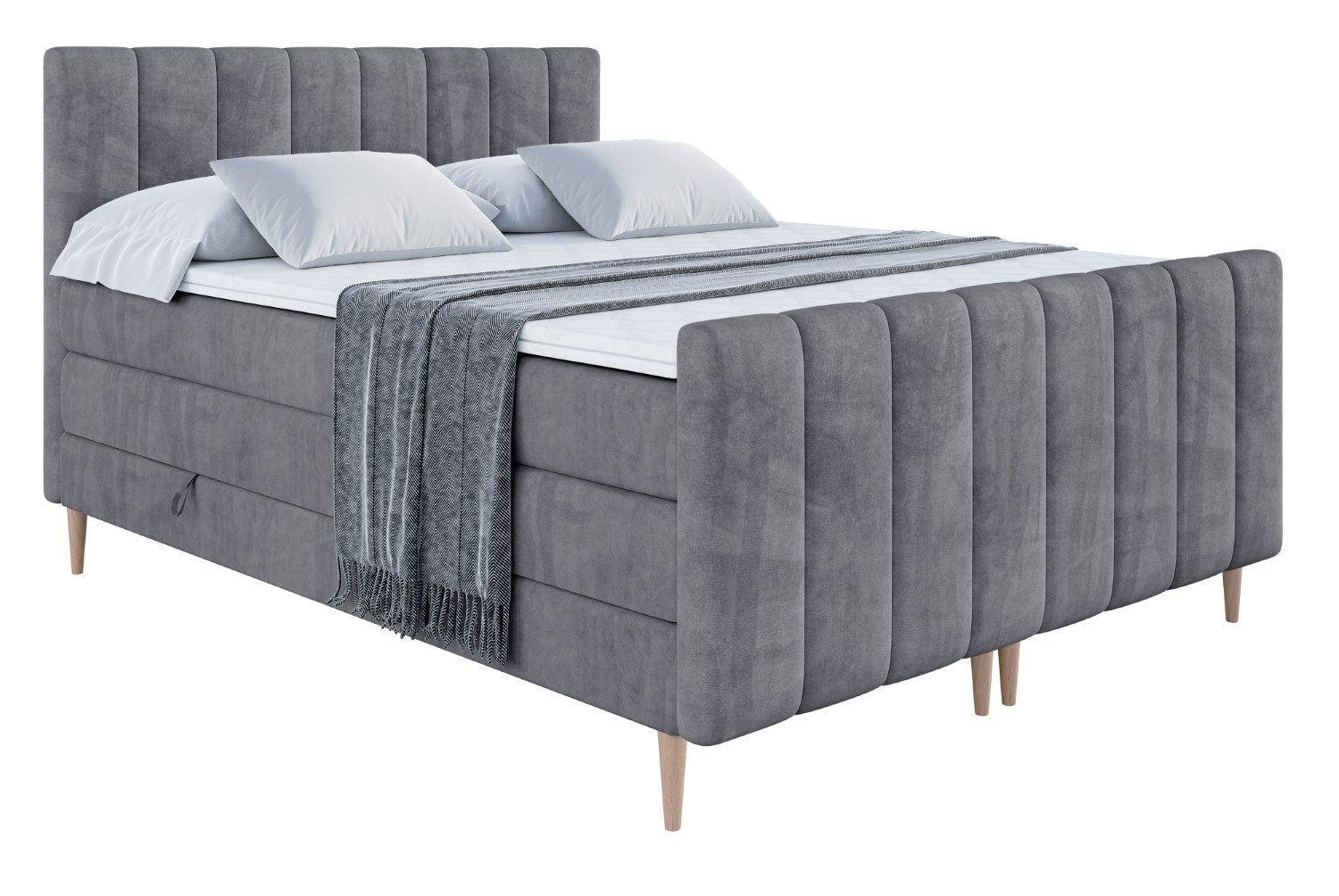 ALTDECOR Boxspringbett OTTA-F-Z KING (Multipocket-Matratze H4, günstig online kaufen