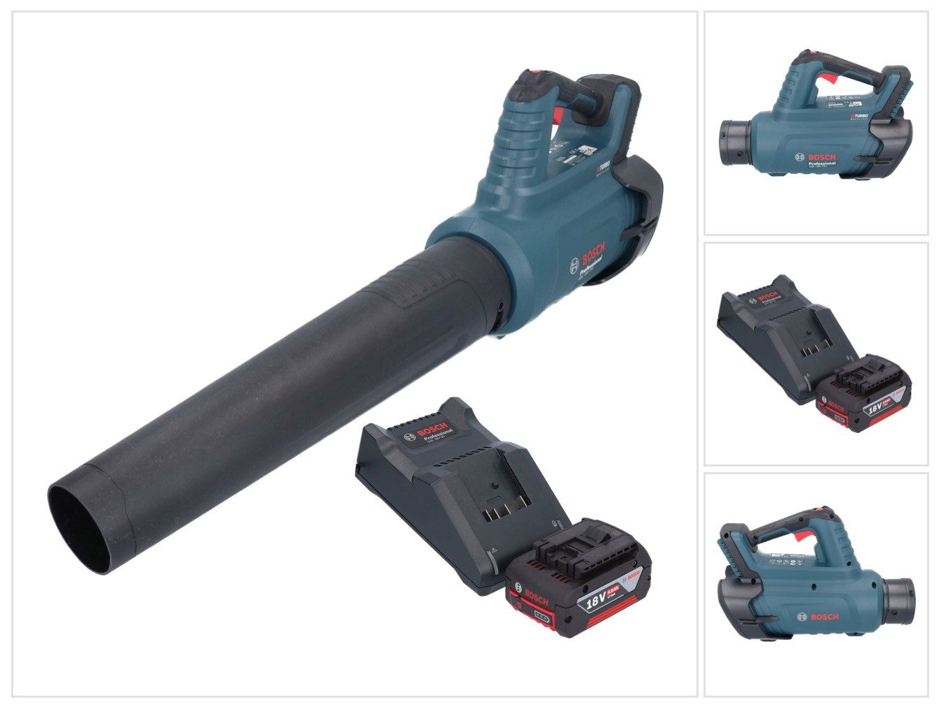 Bosch Professional Akku-Laubbläser GBL 18V-750 Professional Akku Gebläse 18 V BITURBO Brushless + 1x