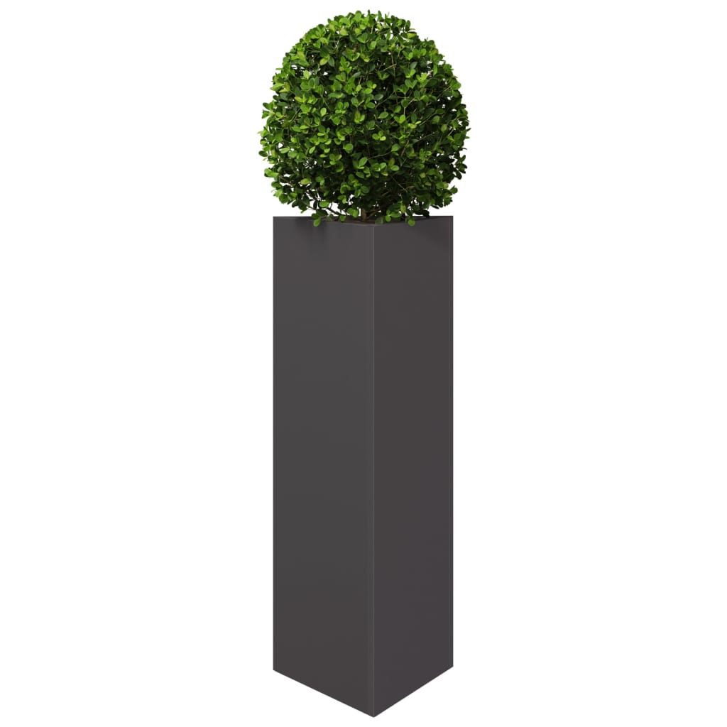 vidaXL Blumentopf Pflanzkübel Schwarz Dreieckig 30x26x75 günstig online kaufen