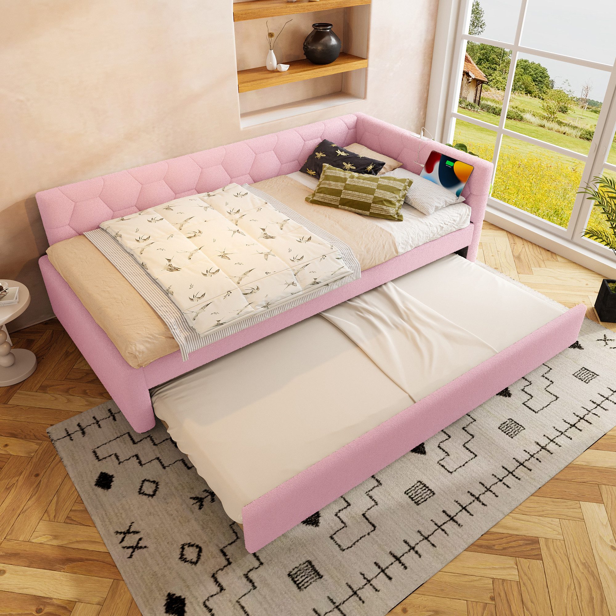 HAUSS SPOLE Schlafsofa 90x200cm mit Nachttischlampe, günstig online kaufen