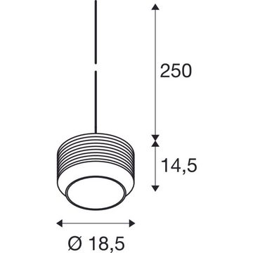 SLV Hängeleuchte Pendelleuchte Pantilo Rope in Silber E27 185mm ohne Baldachin, keine Angabe, Leuchtmittel enthalten: Nein, warmweiss, Hängeleuchte, Pendellampe, Pendelleuchte