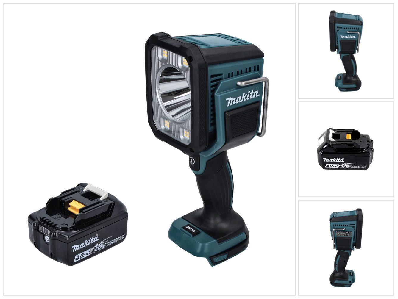 Makita Baustrahler DML 812 M1 Akku LED Handstrahler Taschen Lampe 18 V 1250 lm + 1x Akku